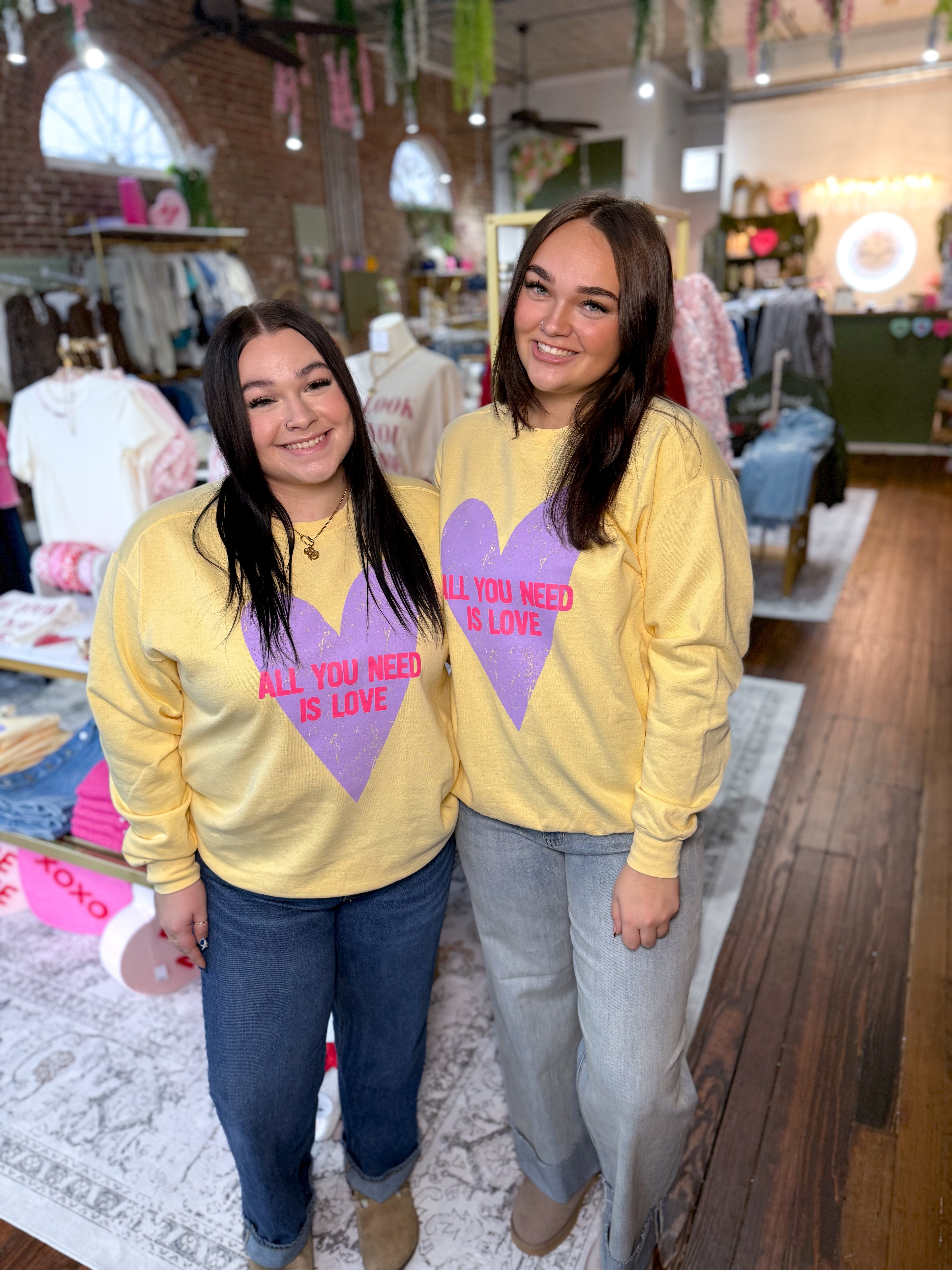 All You Need Is Love Sweatshirt | PLUS SIZE AVAILABLE
