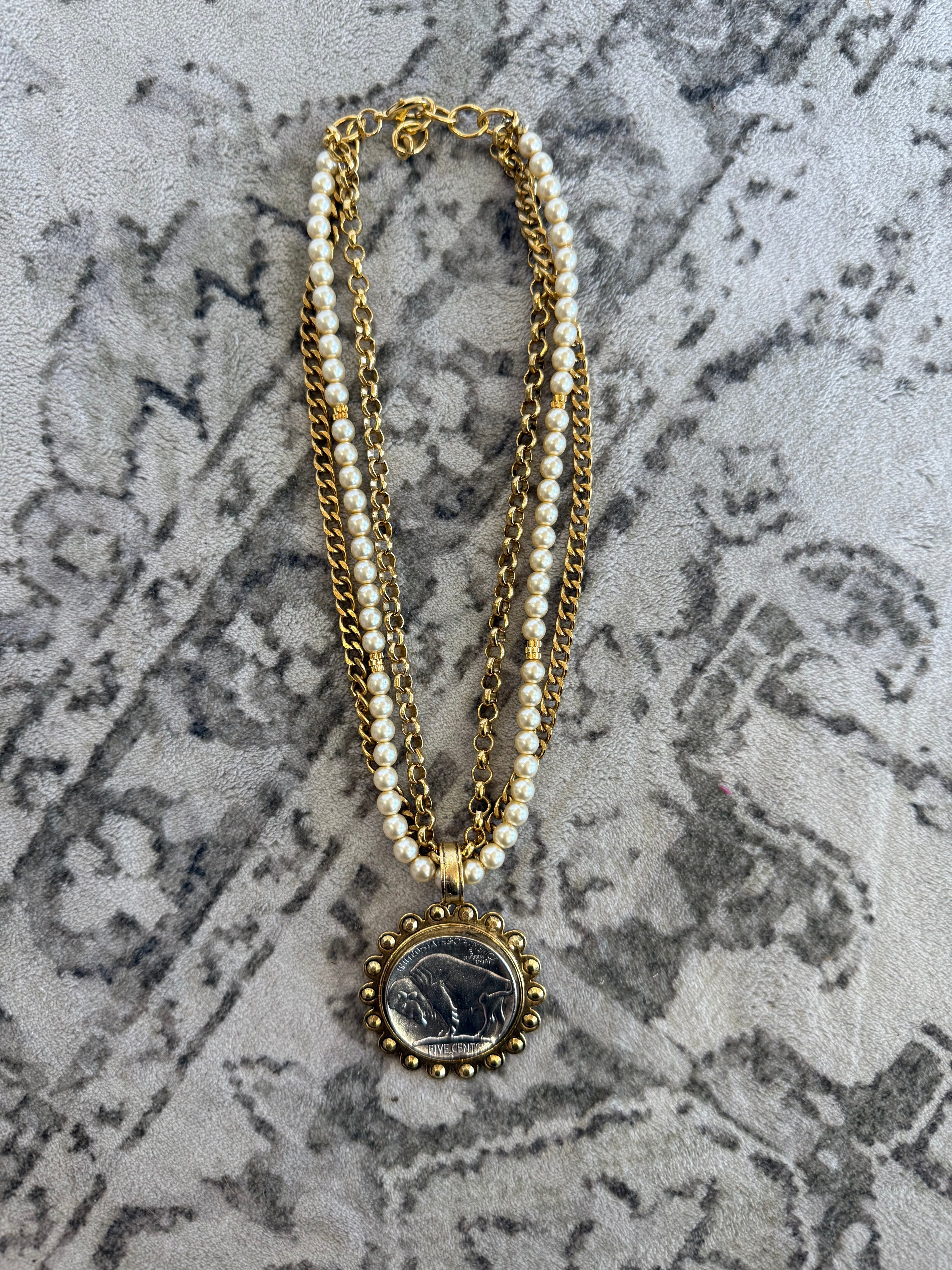 Free Spirit Layered Vintage Coin Necklace