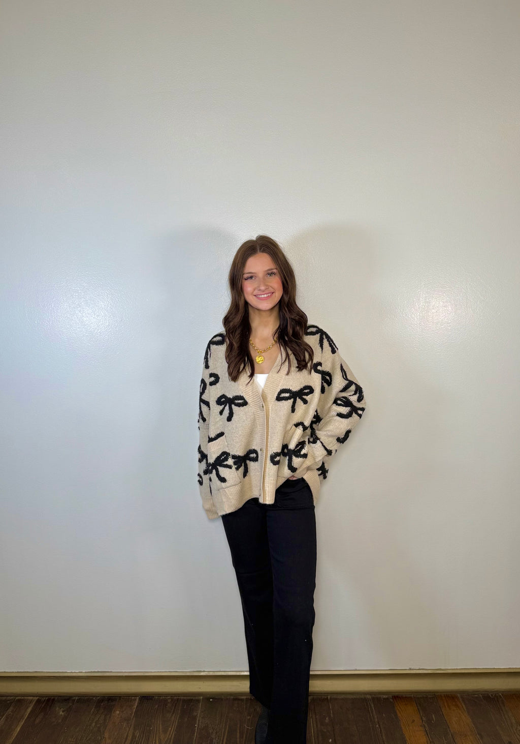Scattered Bow Cardigan