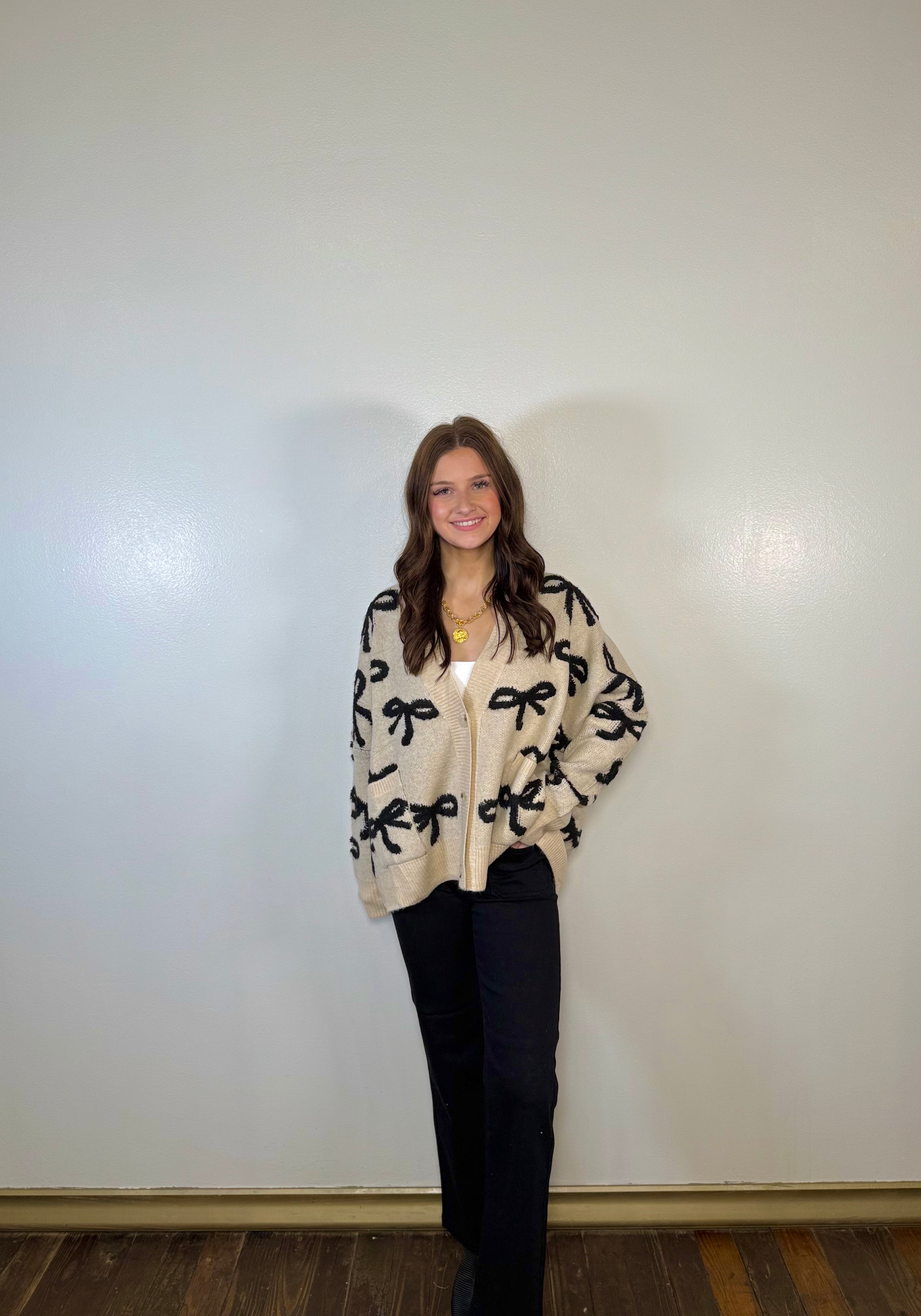 Scattered Bow Cardigan