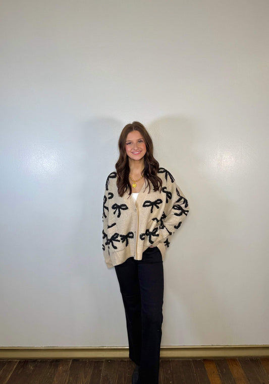 Scattered Bow Cardigan