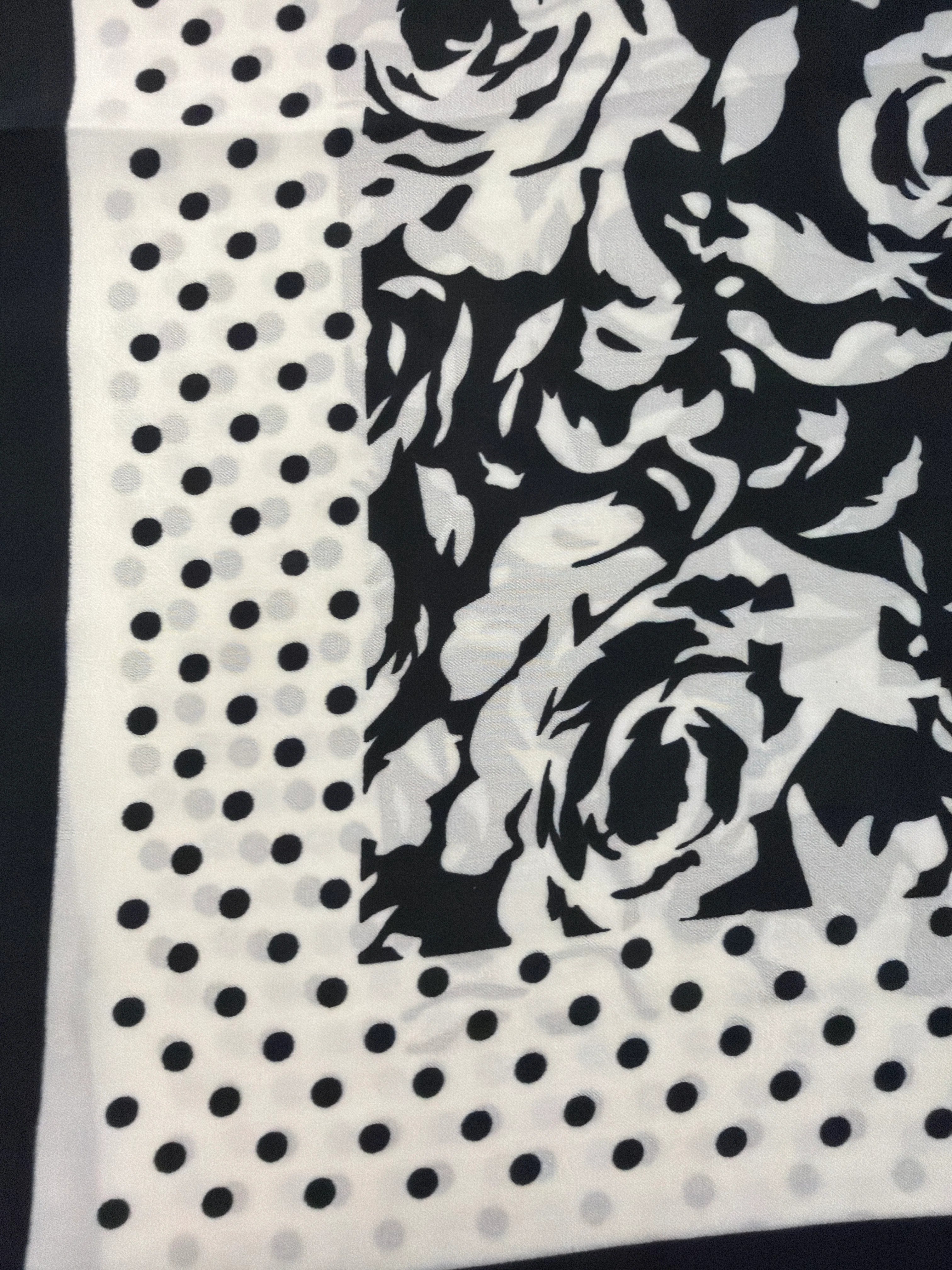 Flower Printed Square Scarf