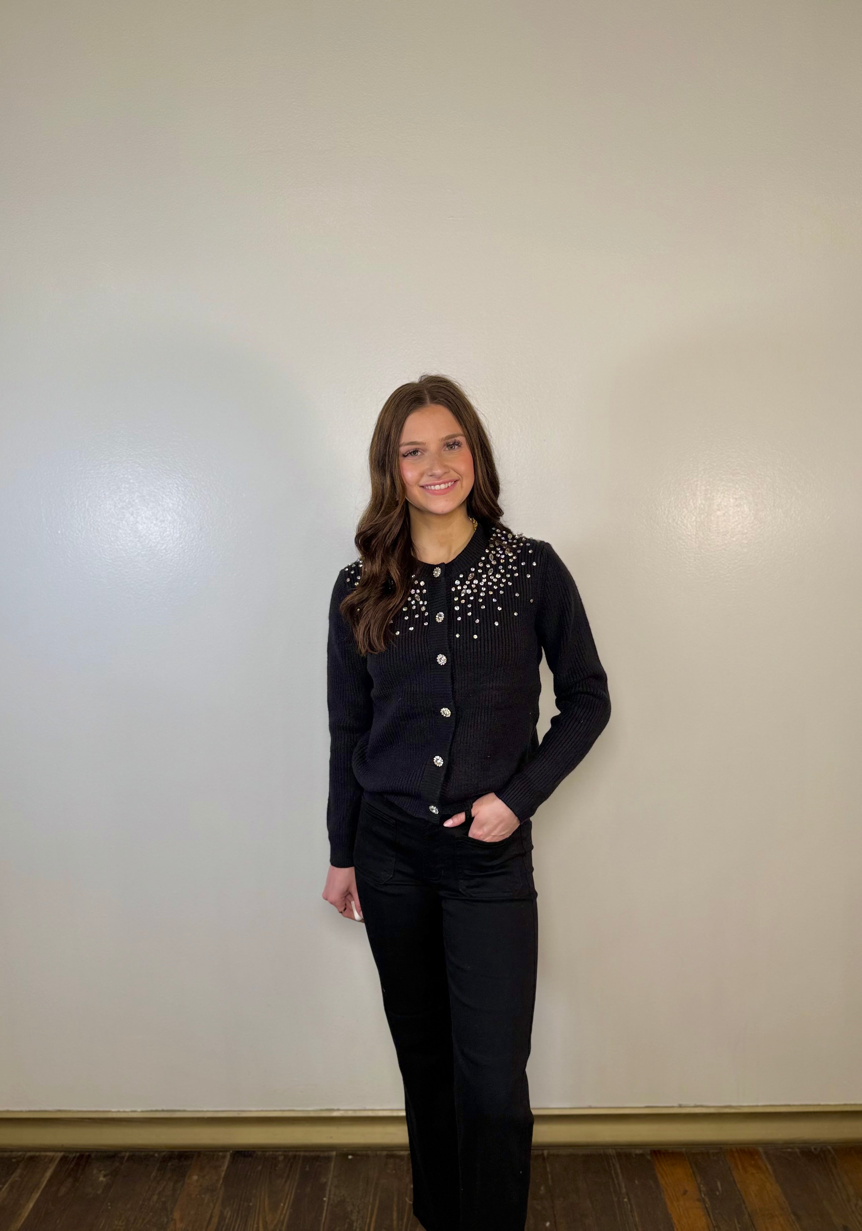 Ella Rhinestone Cardigan