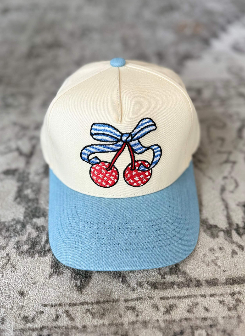 Patriotic Cherry Canvas Trucker Hat