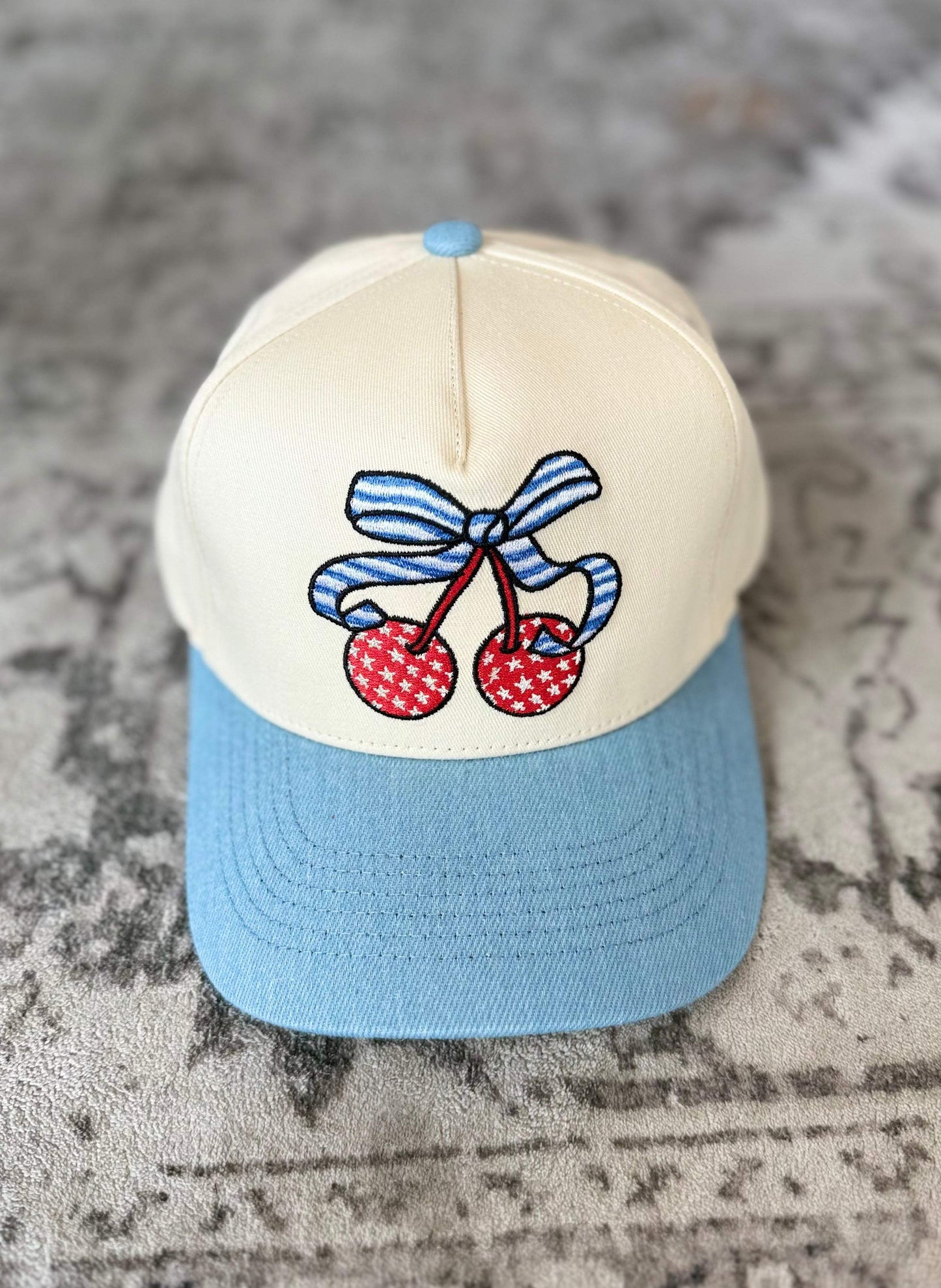 Patriotic Cherry Canvas Trucker Hat