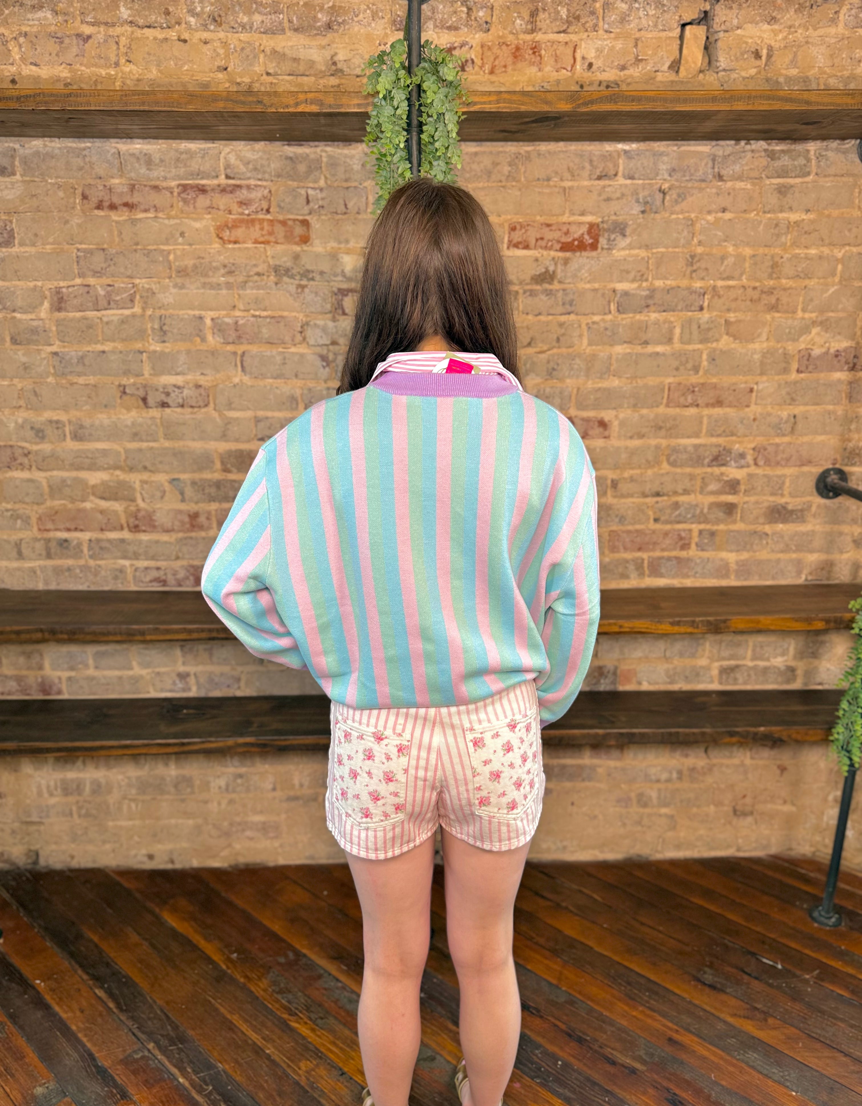 Pastel Striped Duck & Chicks Sweater | Queen of Sparkles