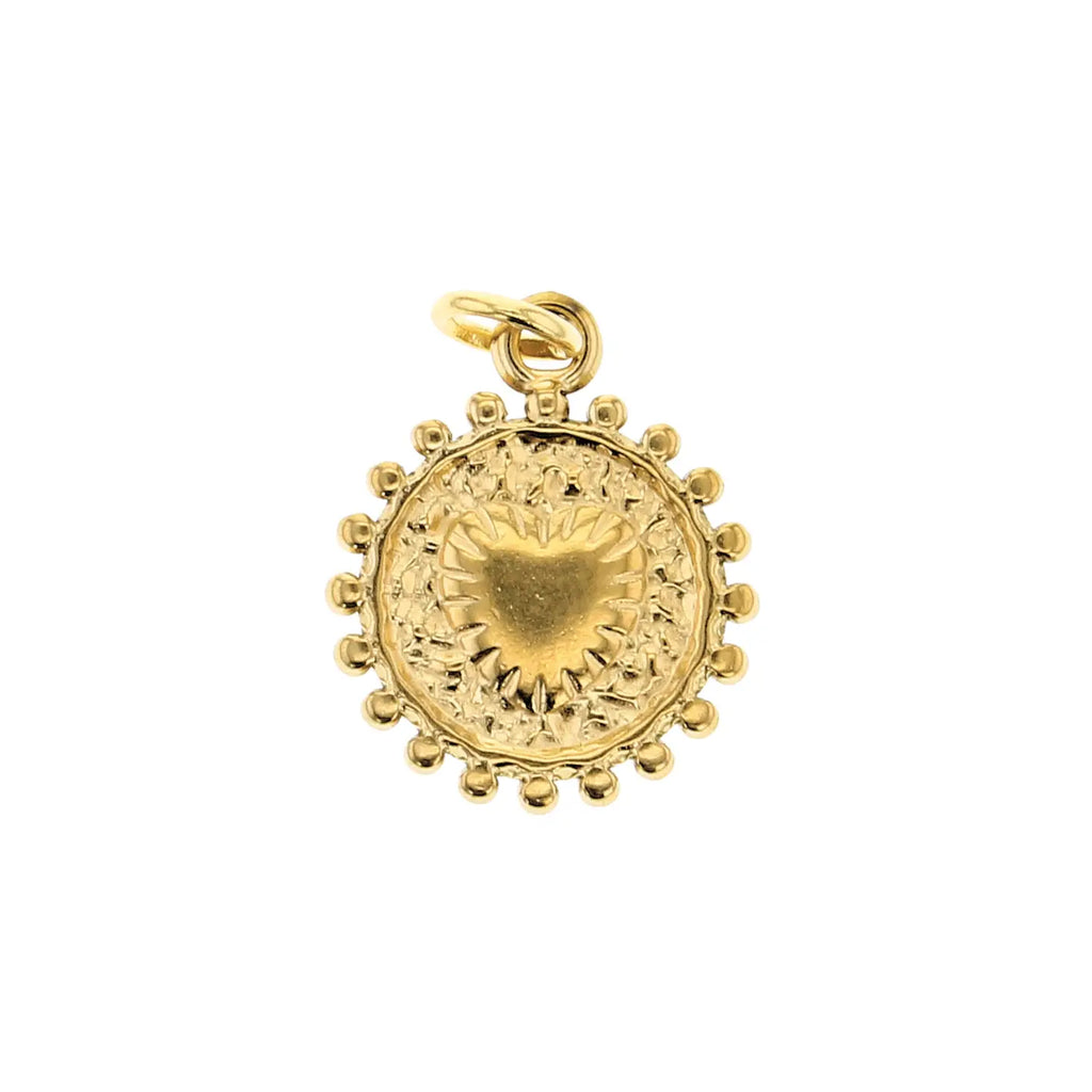 Milgrain Gold Initial Charm