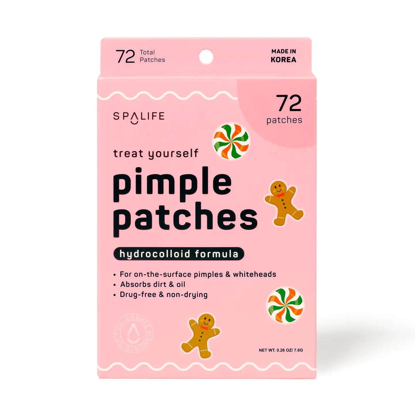 Christmas Holiday Gingerbread & Candies Pimple Patches | 72 Count