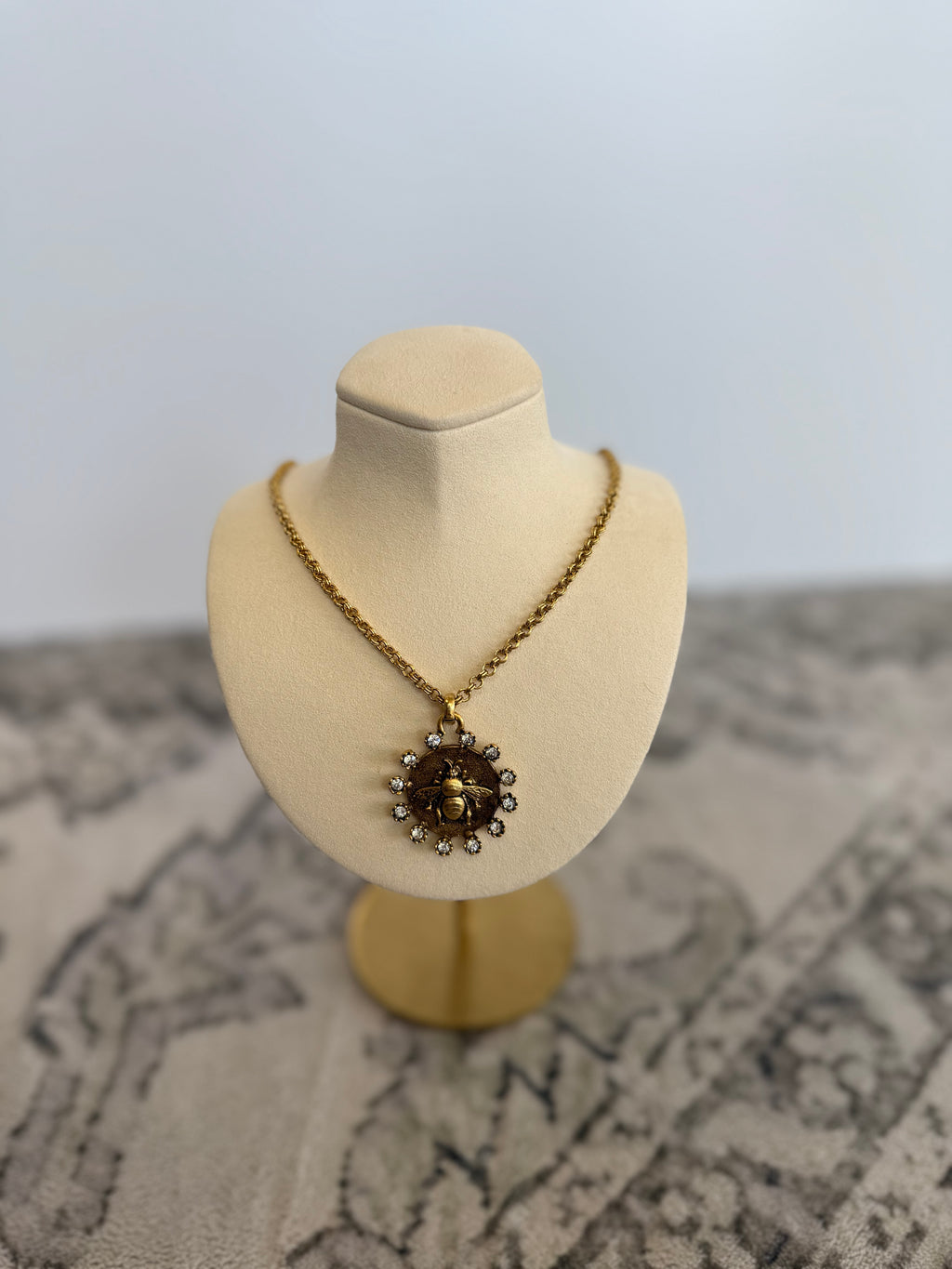 Vintage Queen Bee Pendant Necklace