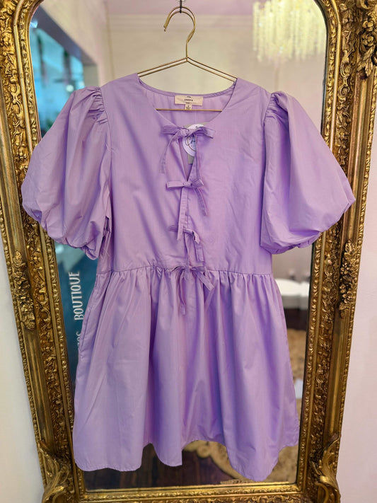 Maisley Babydoll Bow Mini Dress