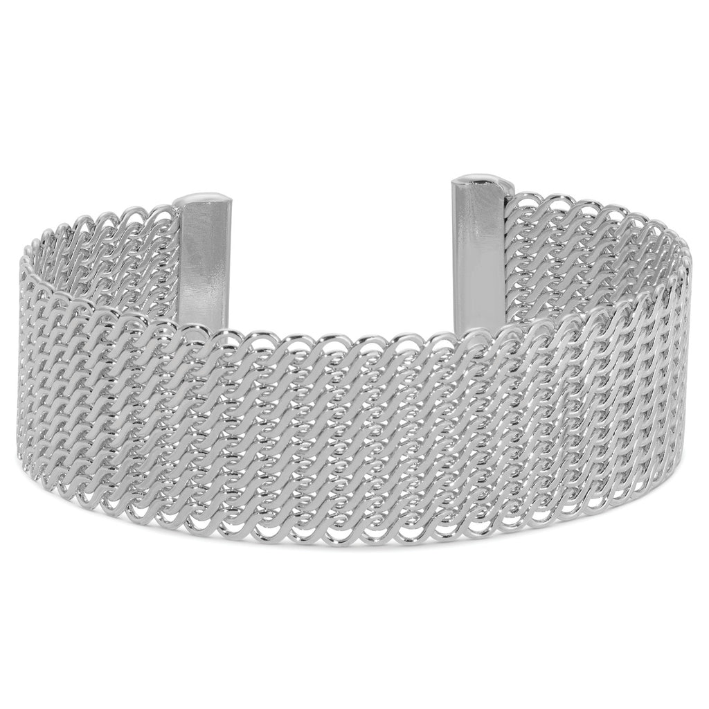 Interwoven Mesh Vibe Cuff Bracelet