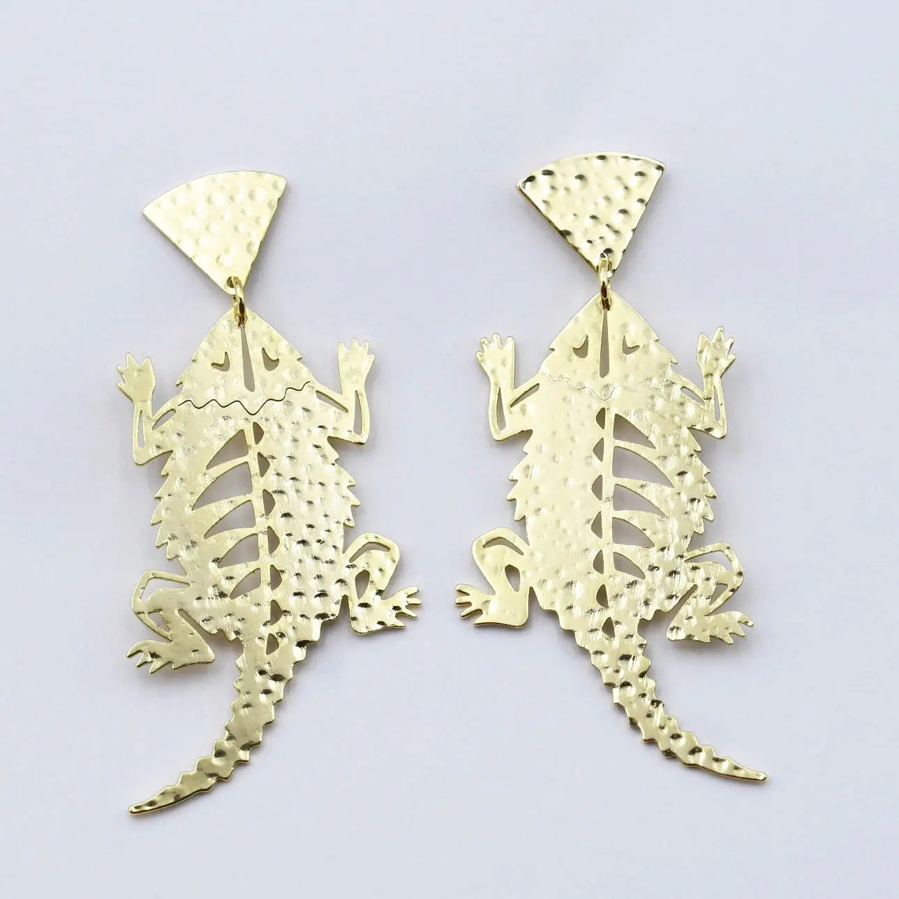 TCU Horn Frog Earrings