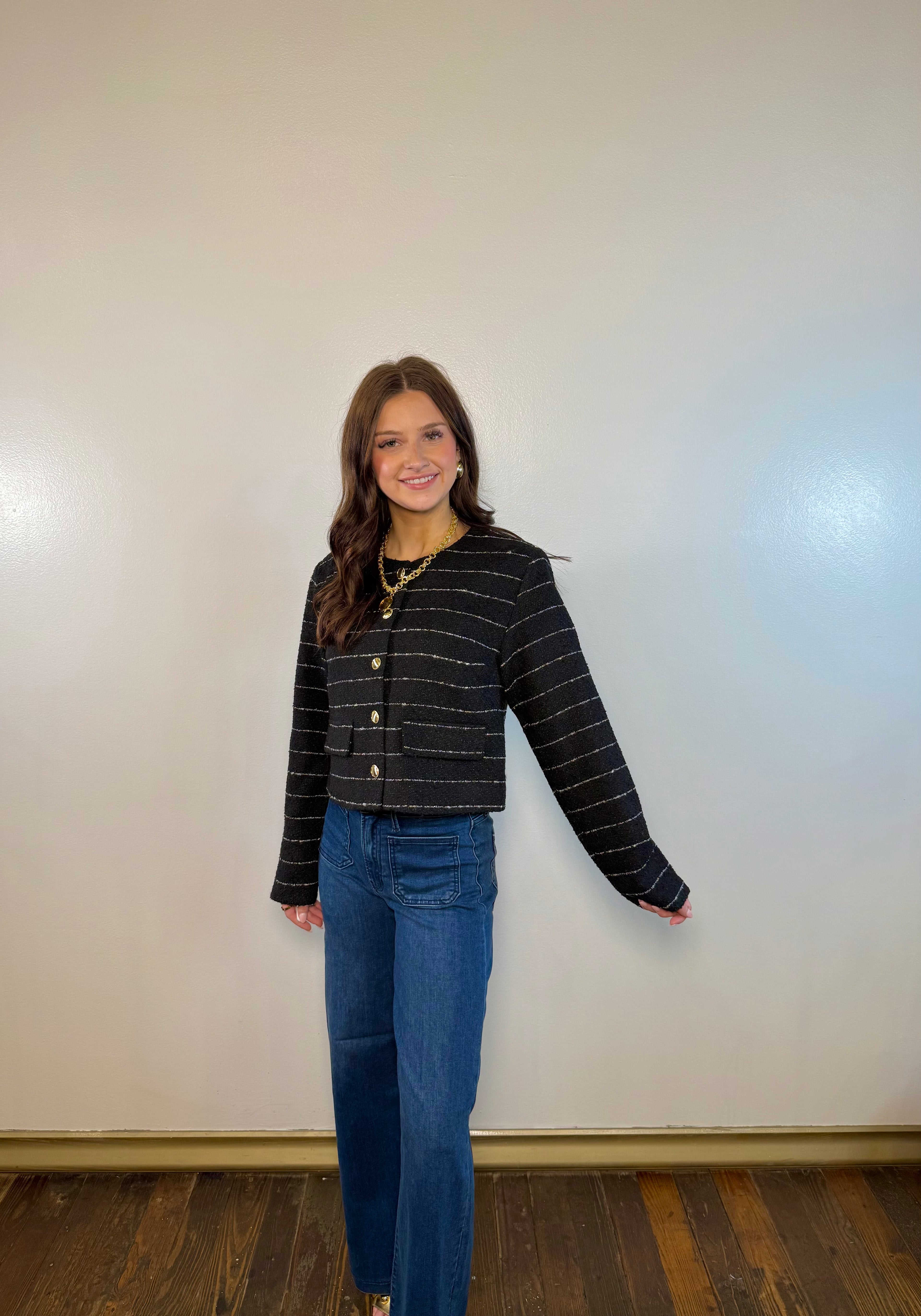 Rosalynn Stripe Tweed Jacket