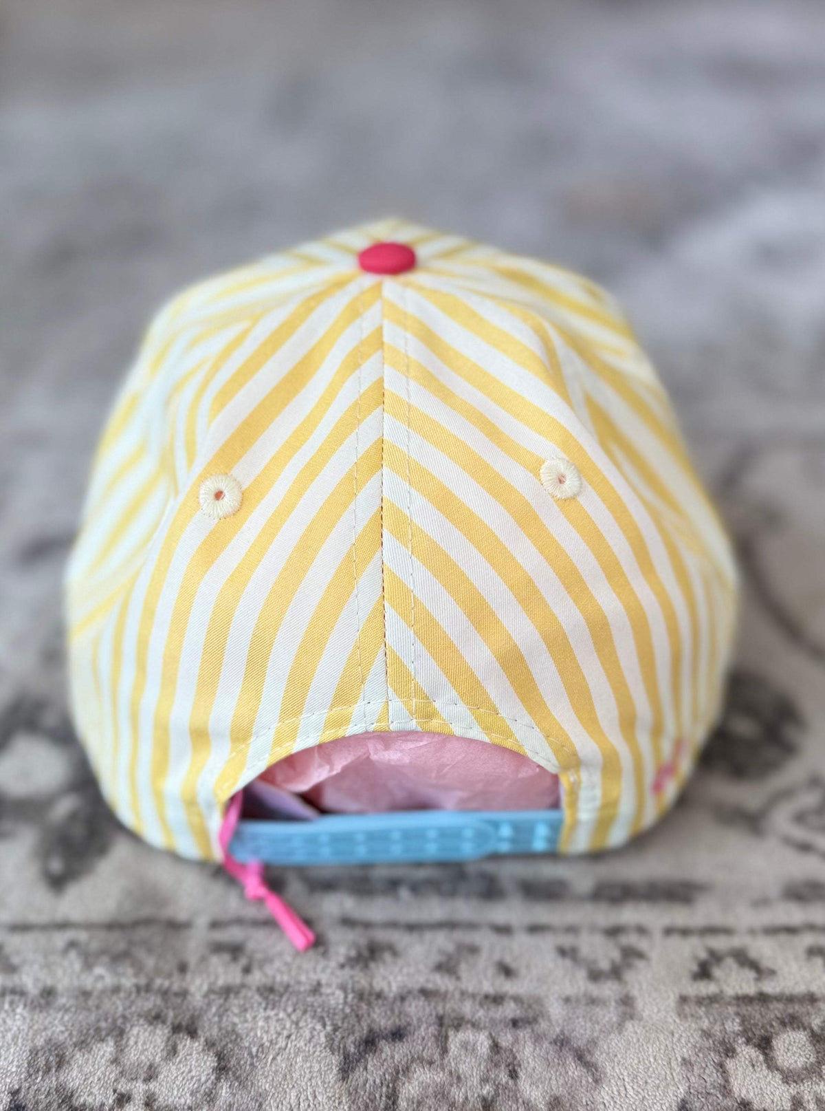 Embroidered Baseball Cap - "Fun Times & Tan Lines" - Yellow