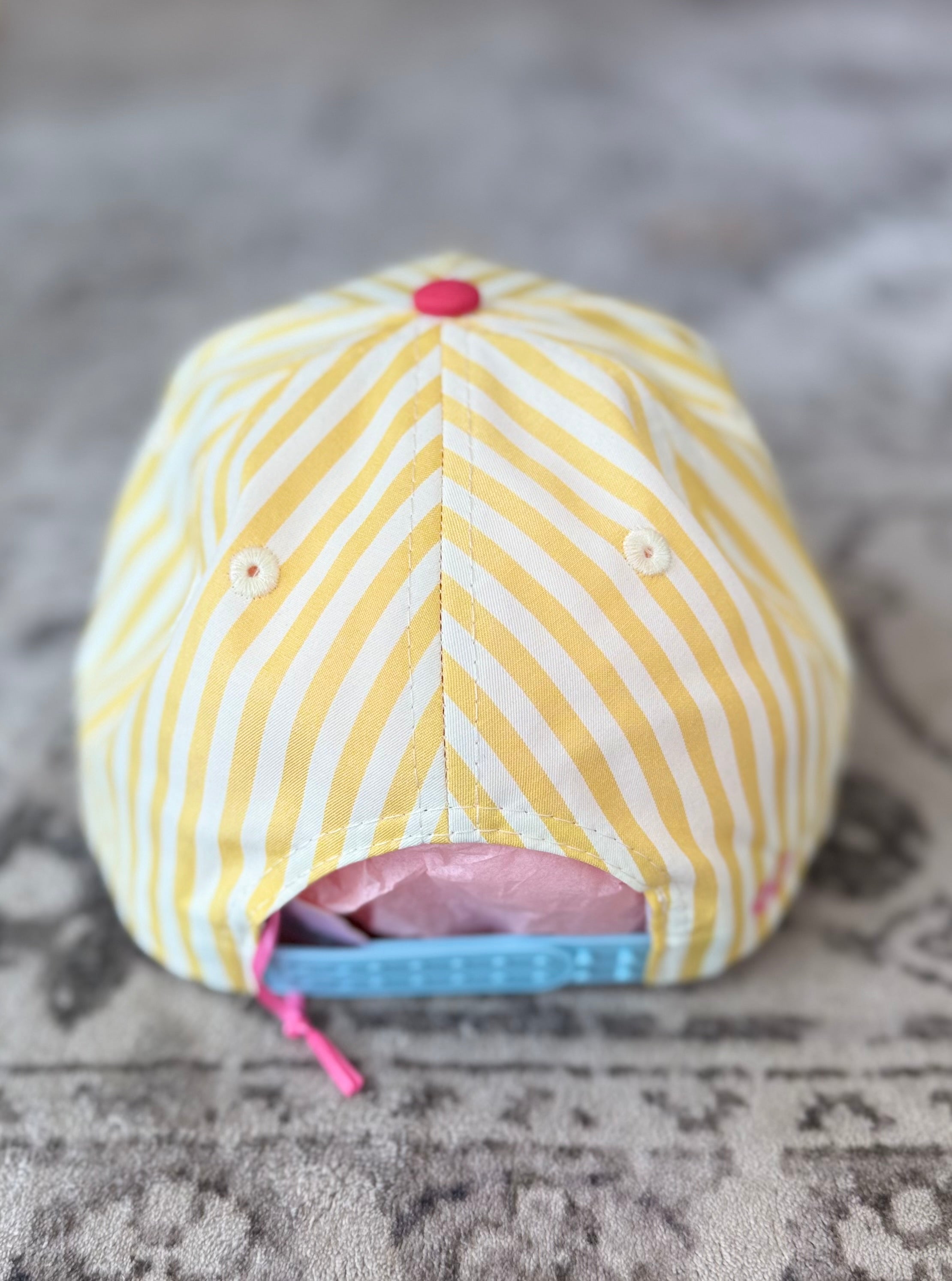 Embroidered Baseball Cap - "Fun Times & Tan Lines" - Yellow