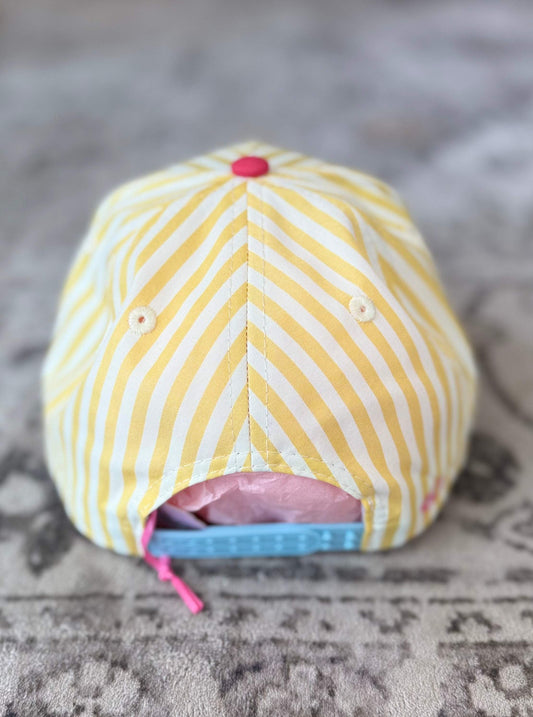 Embroidered Baseball Cap - "Fun Times & Tan Lines" - Yellow