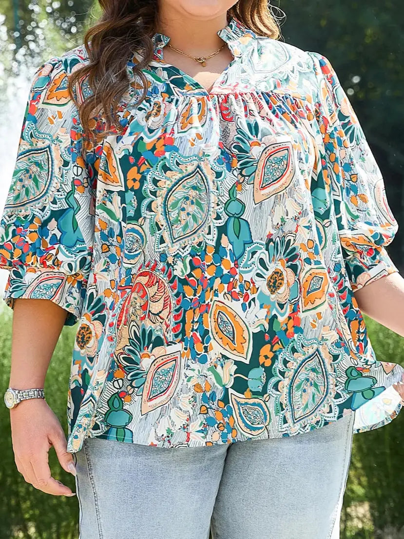 PLUS SIZE | Jolie Ruffle Blouse
