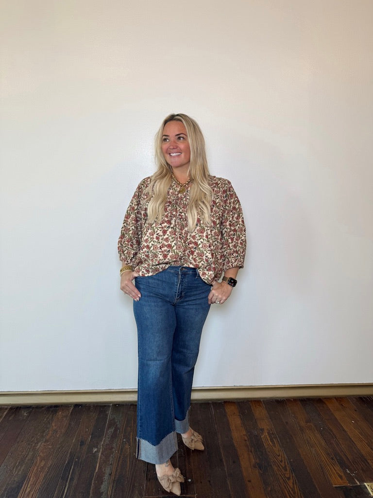 Vintage Floral Blouse | PLUS SIZE AVAILABLE