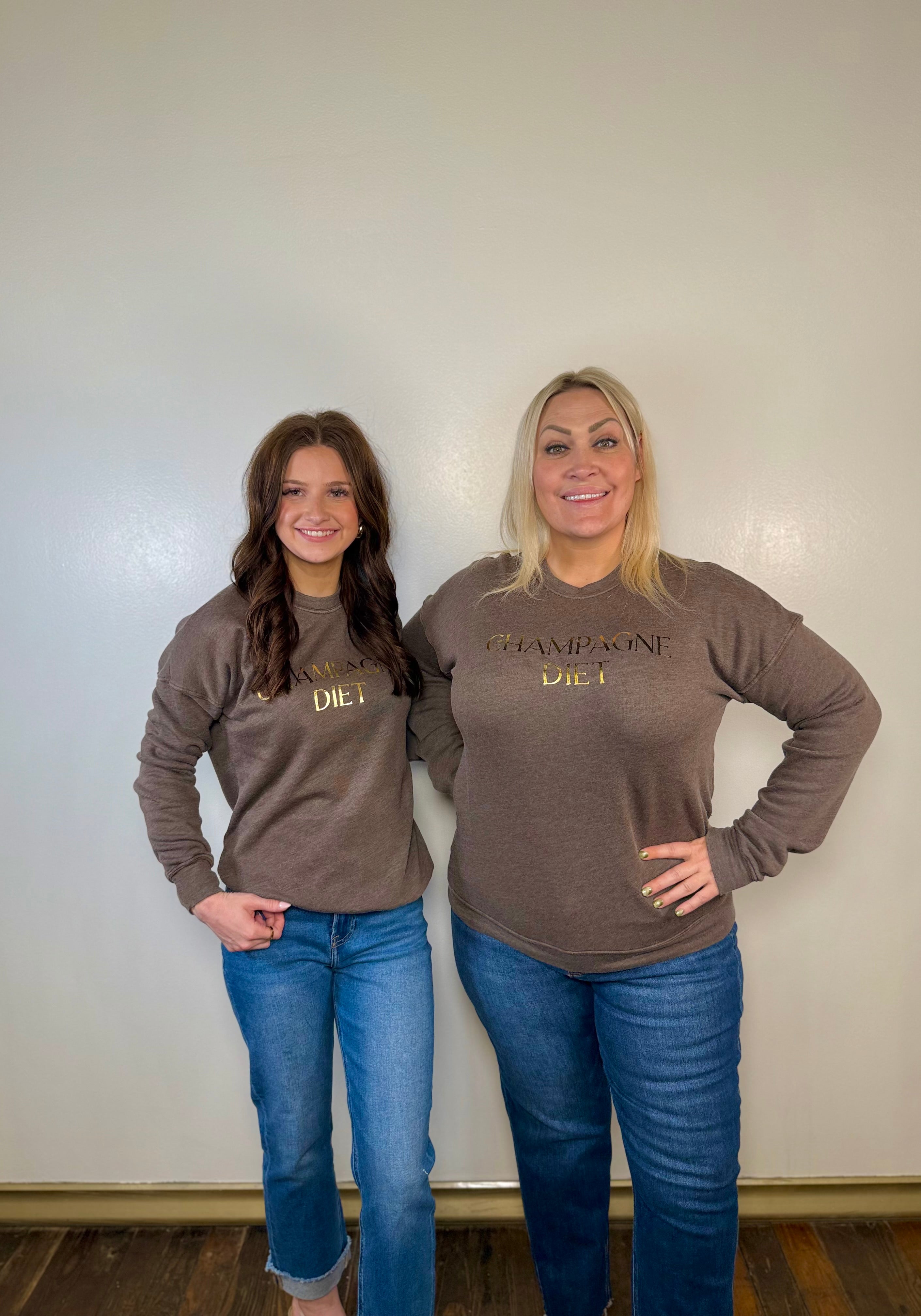 'Champagne Diet' Graphic Sweatshirt