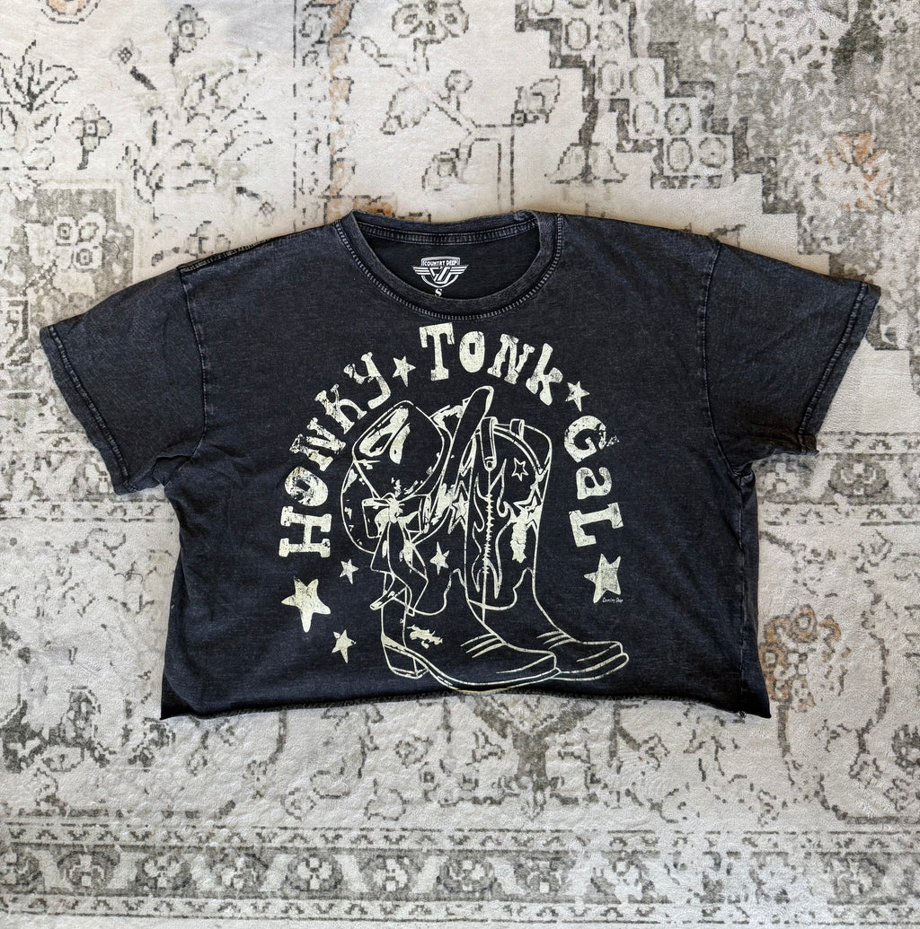 90's Honky Tonk Crop Tee