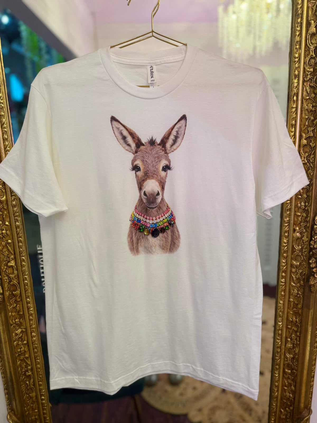 All Blinged Out Jeweled Animal Collar Tee