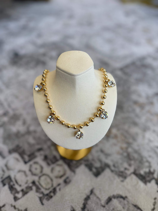 Luna Veil Rhinestone Necklace