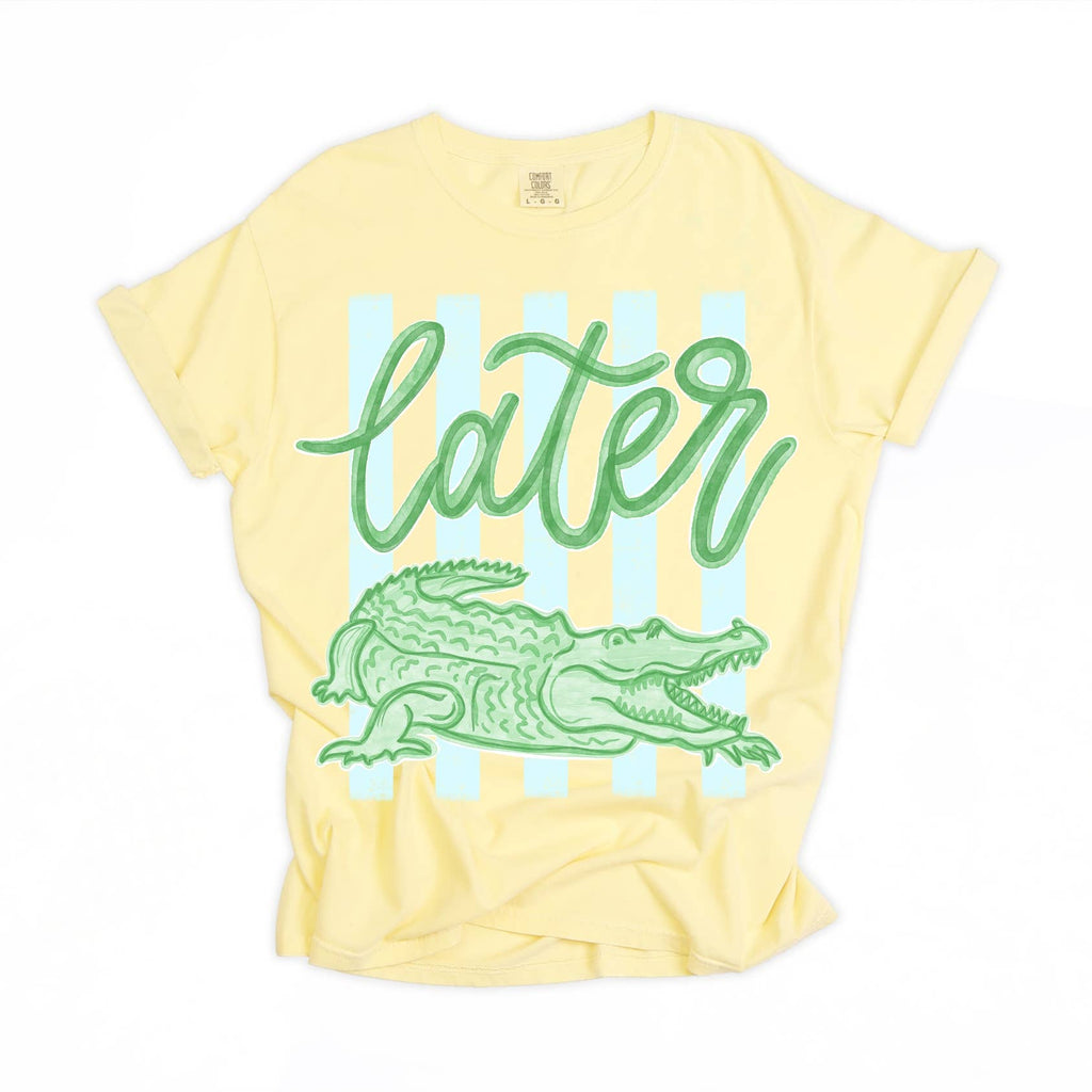 Rosie's Later Gator Tee - Butter