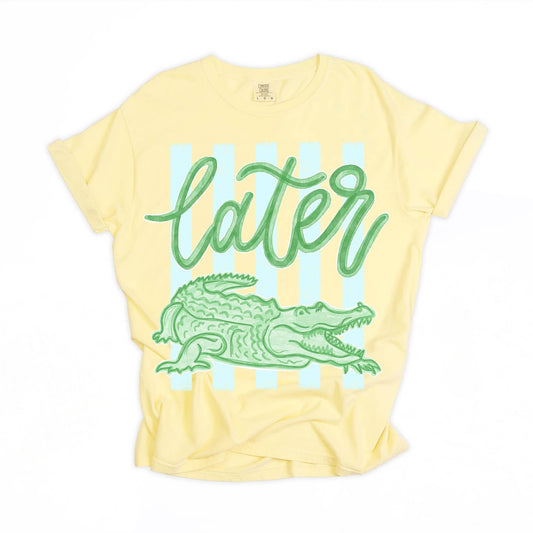 Rosie's Later Gator Tee - Butter