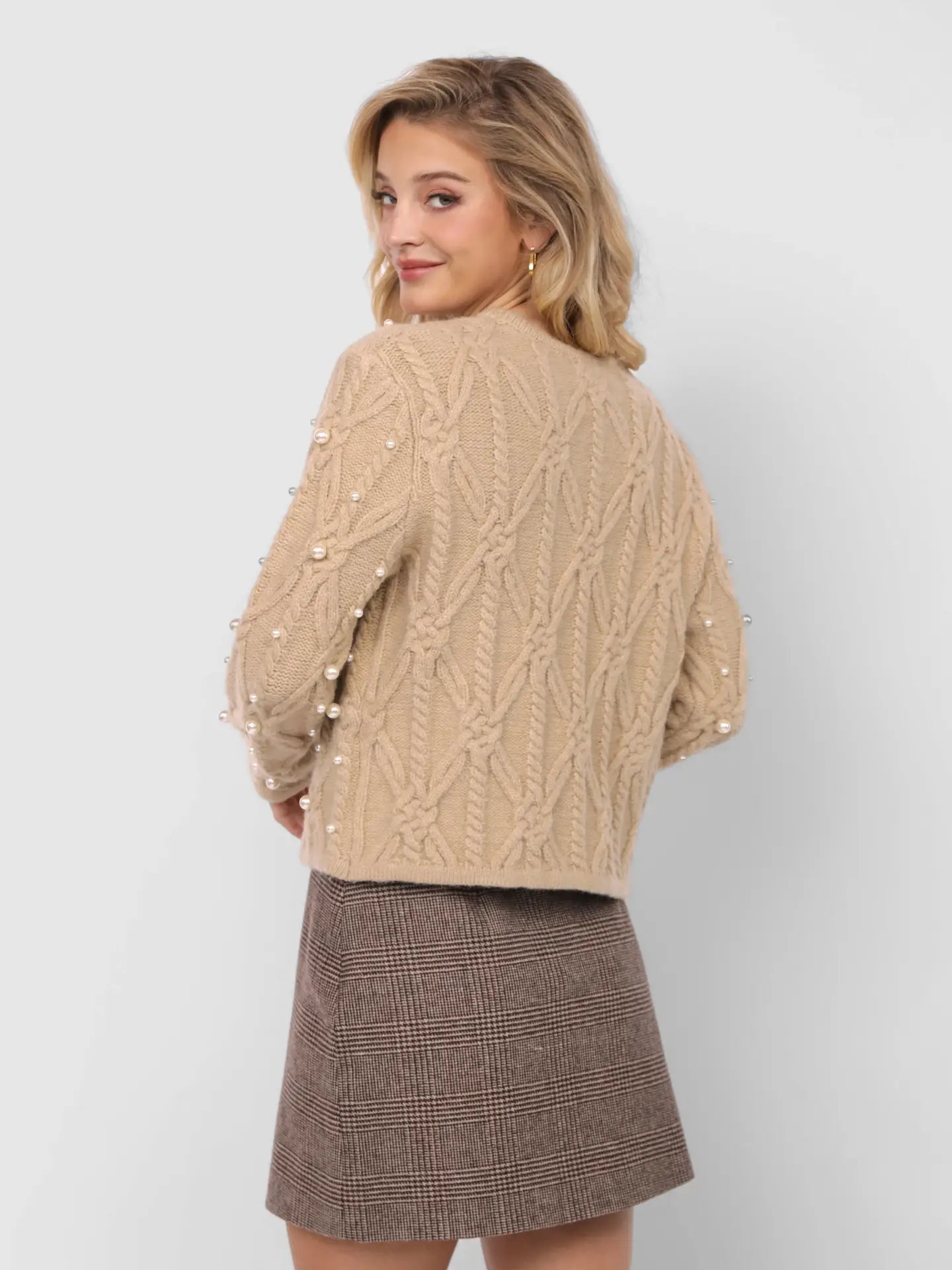Darla Pearl Embellished Sweater