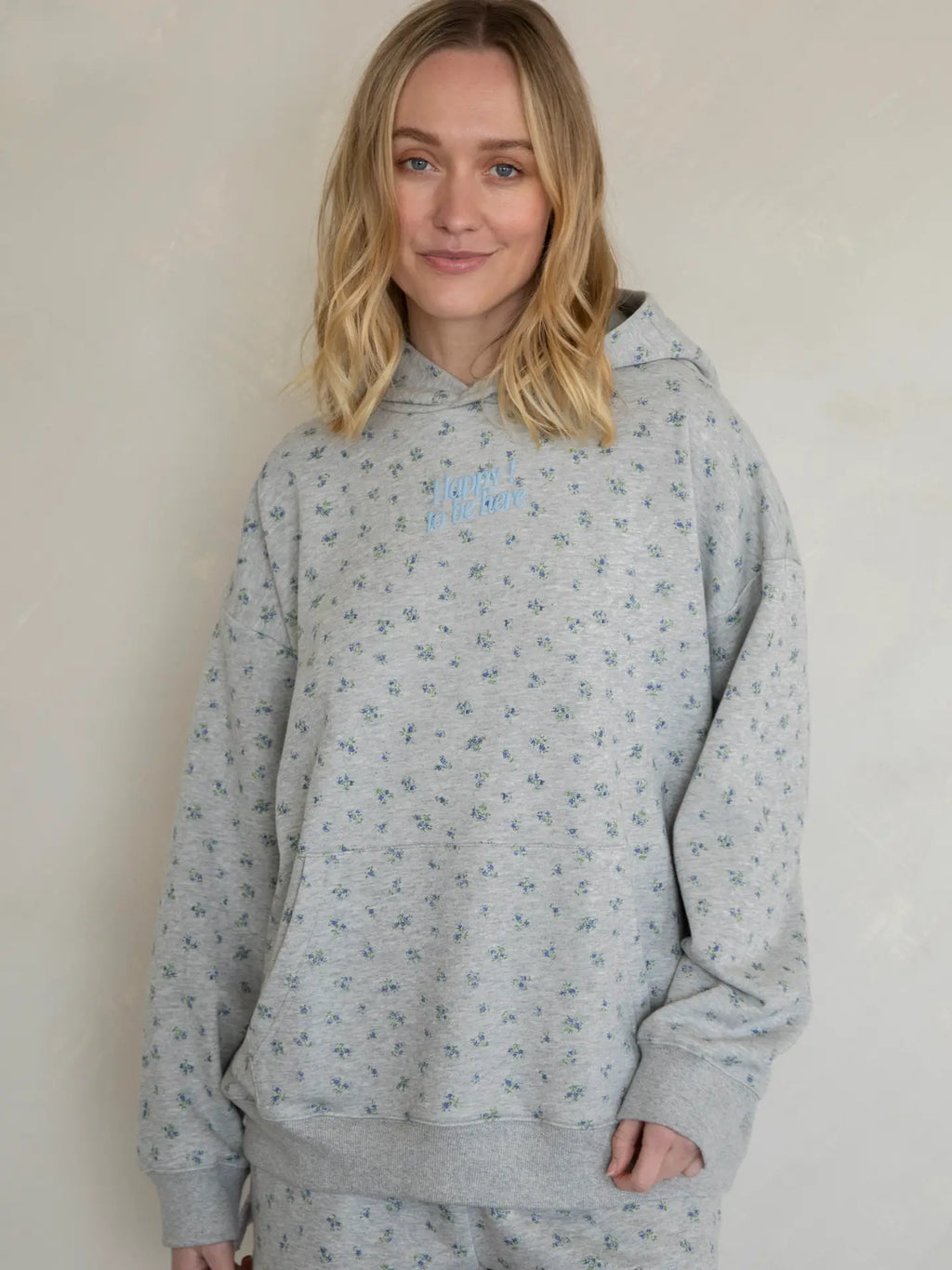 'Happy To Be Here' Fleece Hoodie Set
