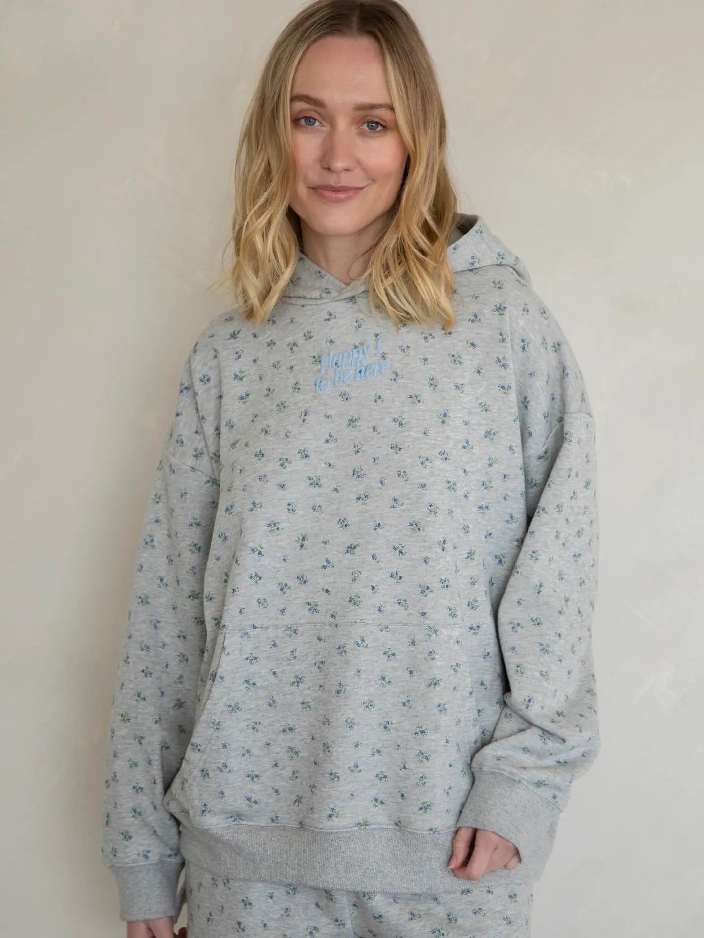 'Happy To Be Here' Fleece Hoodie Set