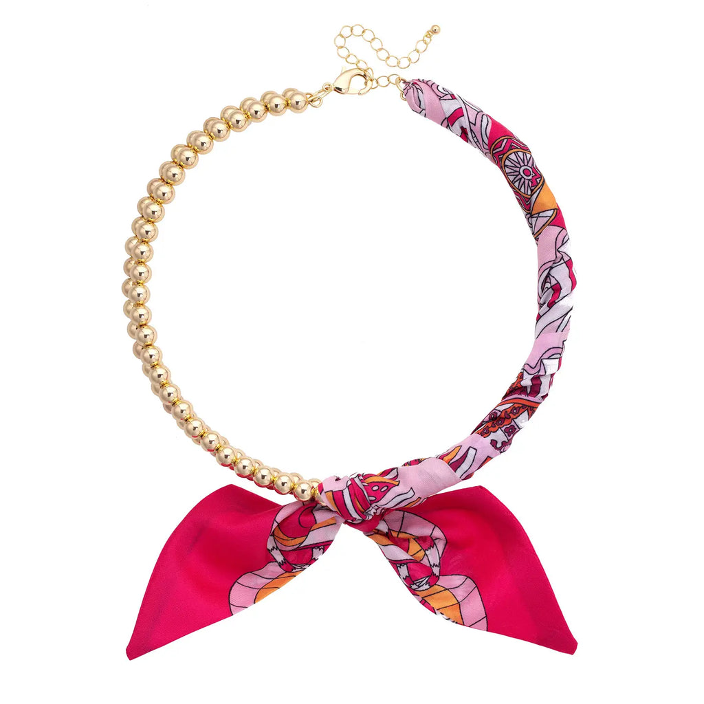Preppy Chain Scarf Necklace