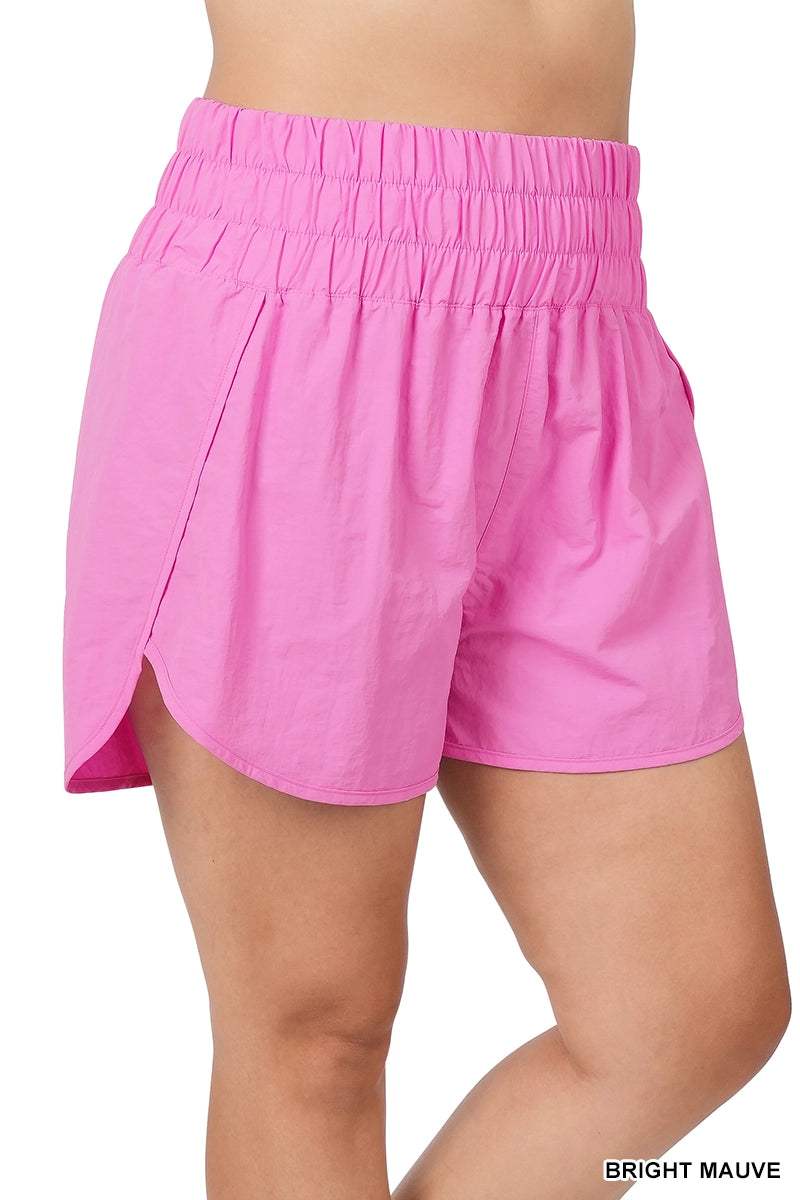 PLUS SIZE | Ella Windbreaker Lined Shorts