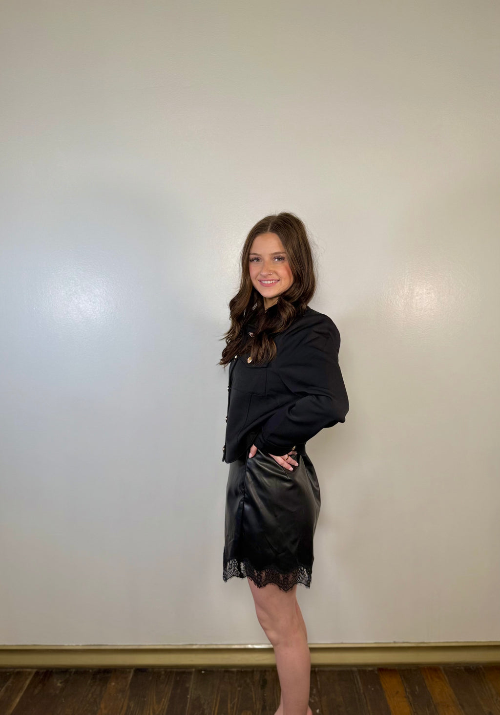 Lizzie Gold Detailed Jacket