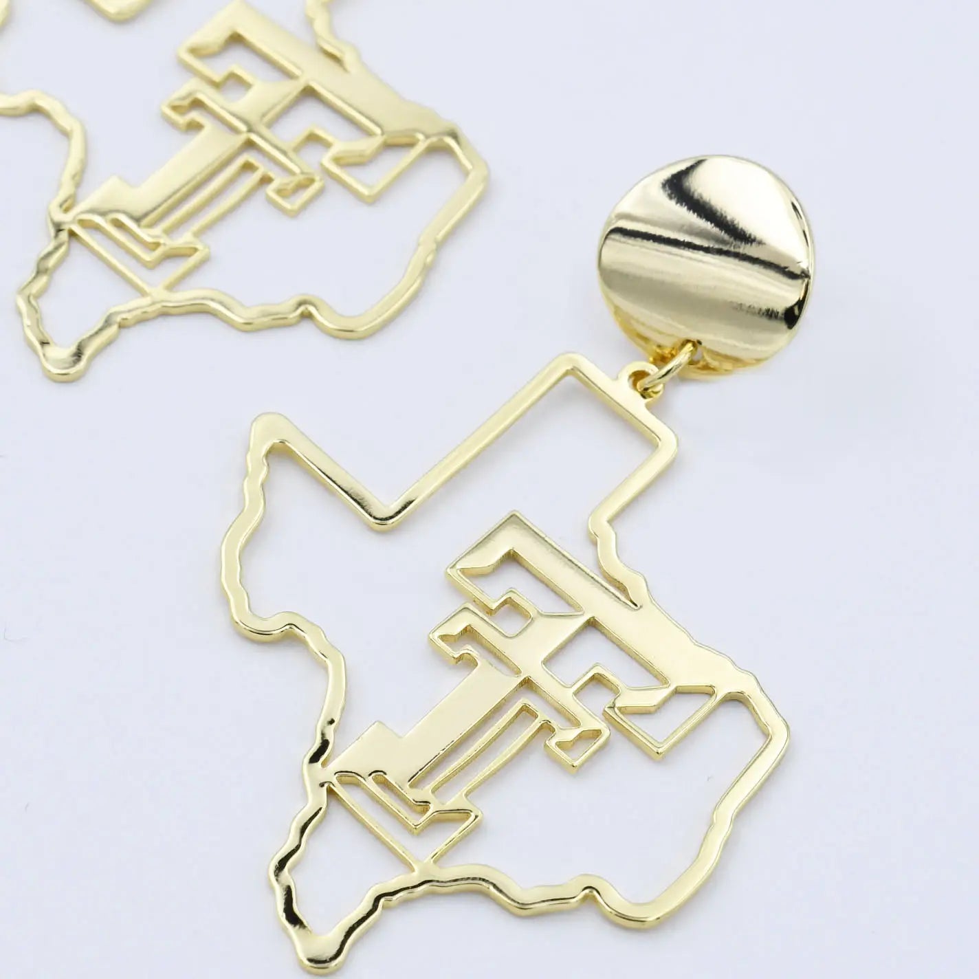 Texas Tech Map Earrings