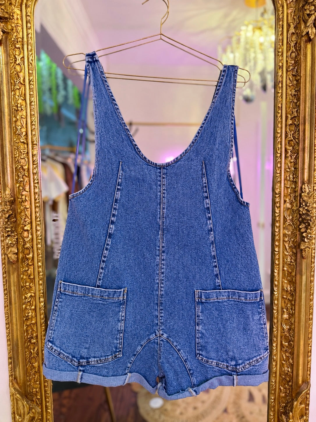 Off Duty Oversized Denim Romper