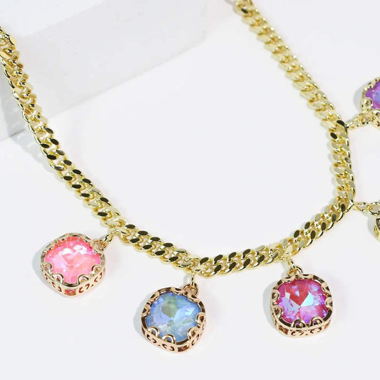 Vivid Bloom Color Statement Necklace