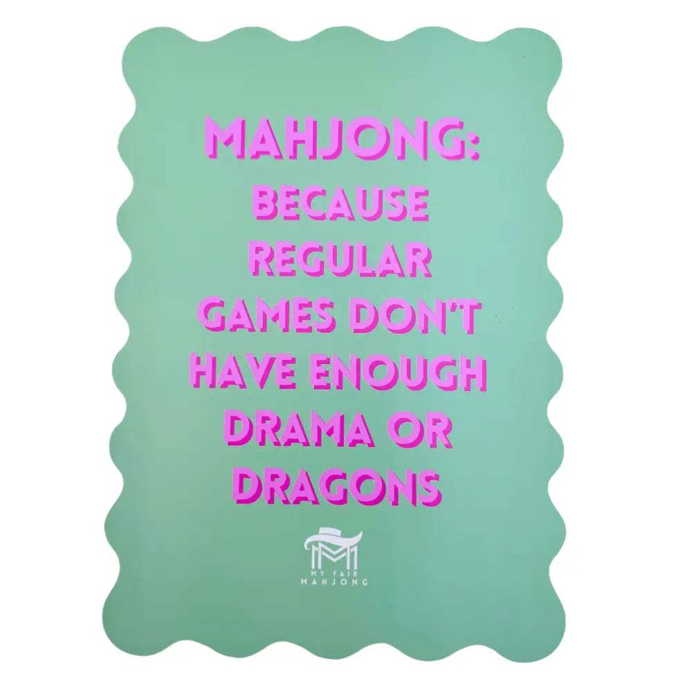 Game Night Mahjong Shuffle Card