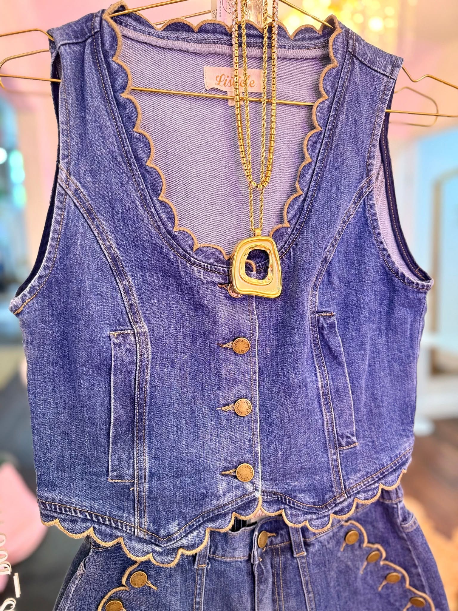 Sweet on Denim Vest