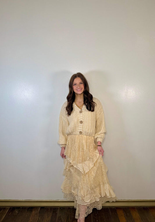 Liberty Cotton Tiered Ruffled Maxi Skirt