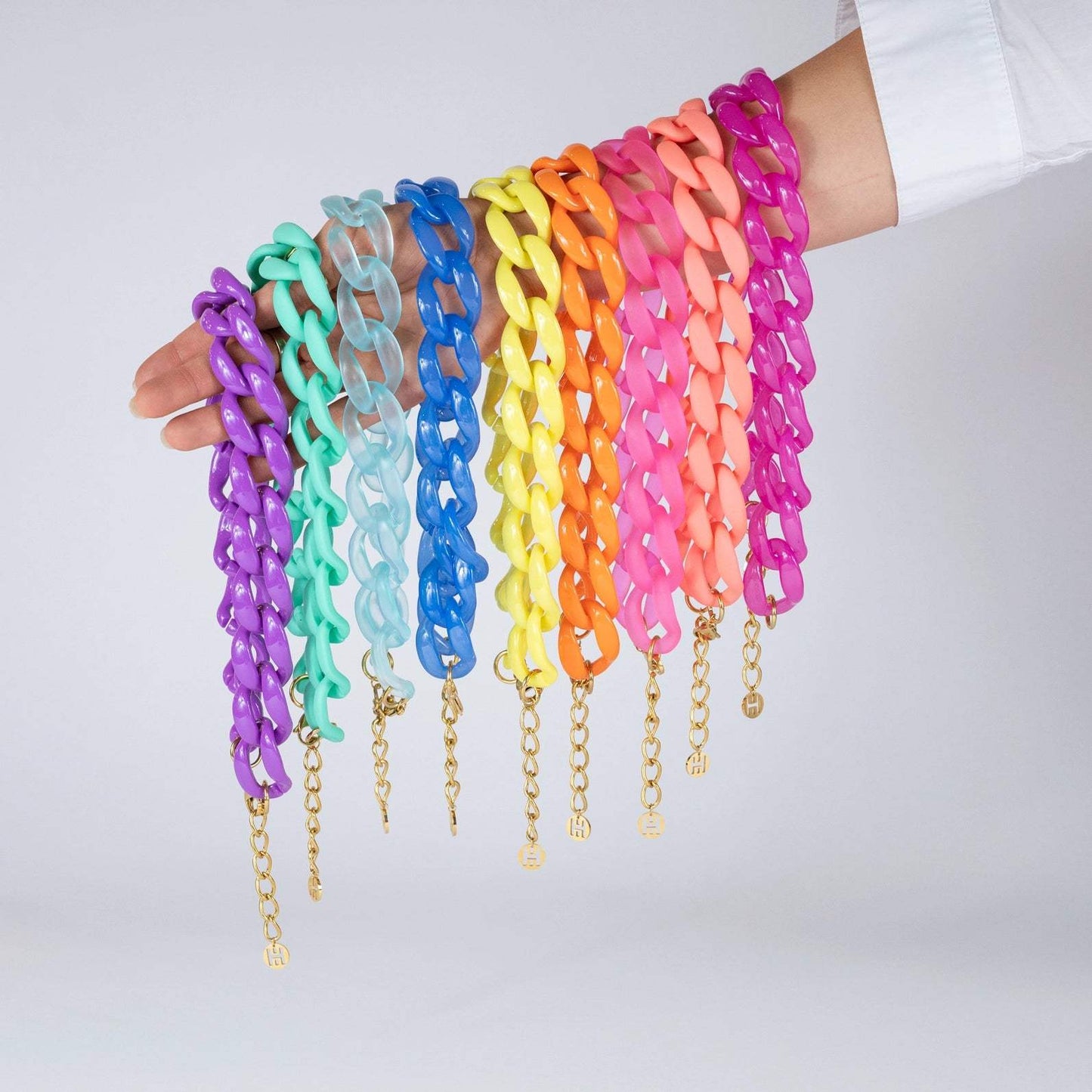 Light Weight Acrylic Chain Link Necklace