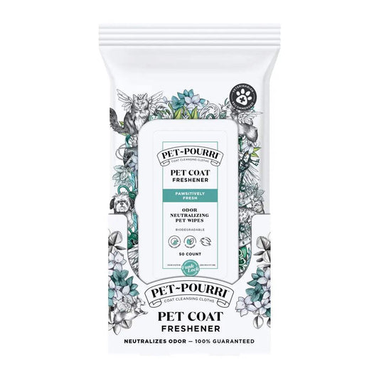 Pet~Pourri - Pet Coat Wipes - 50ct - Pawsitively Fresh Scent