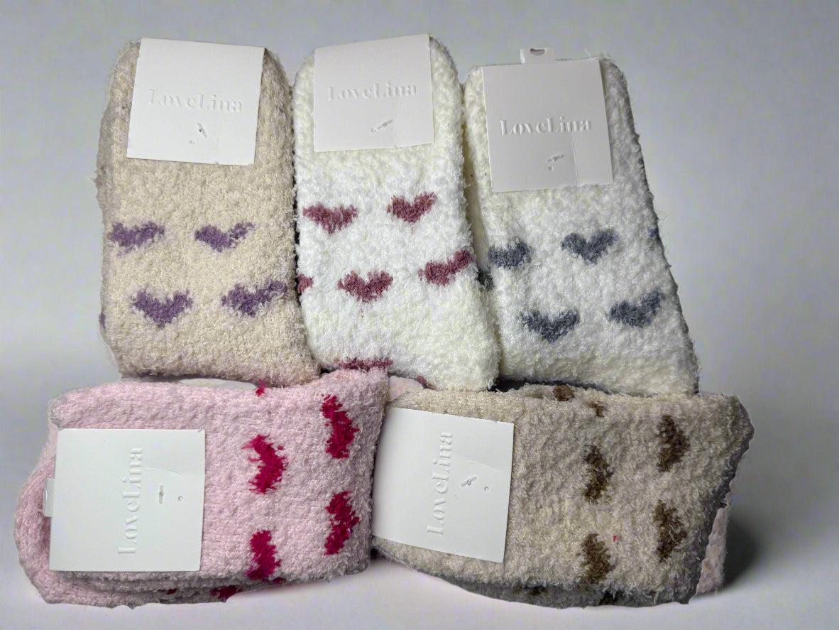 Cozy Heart Lounge Socks