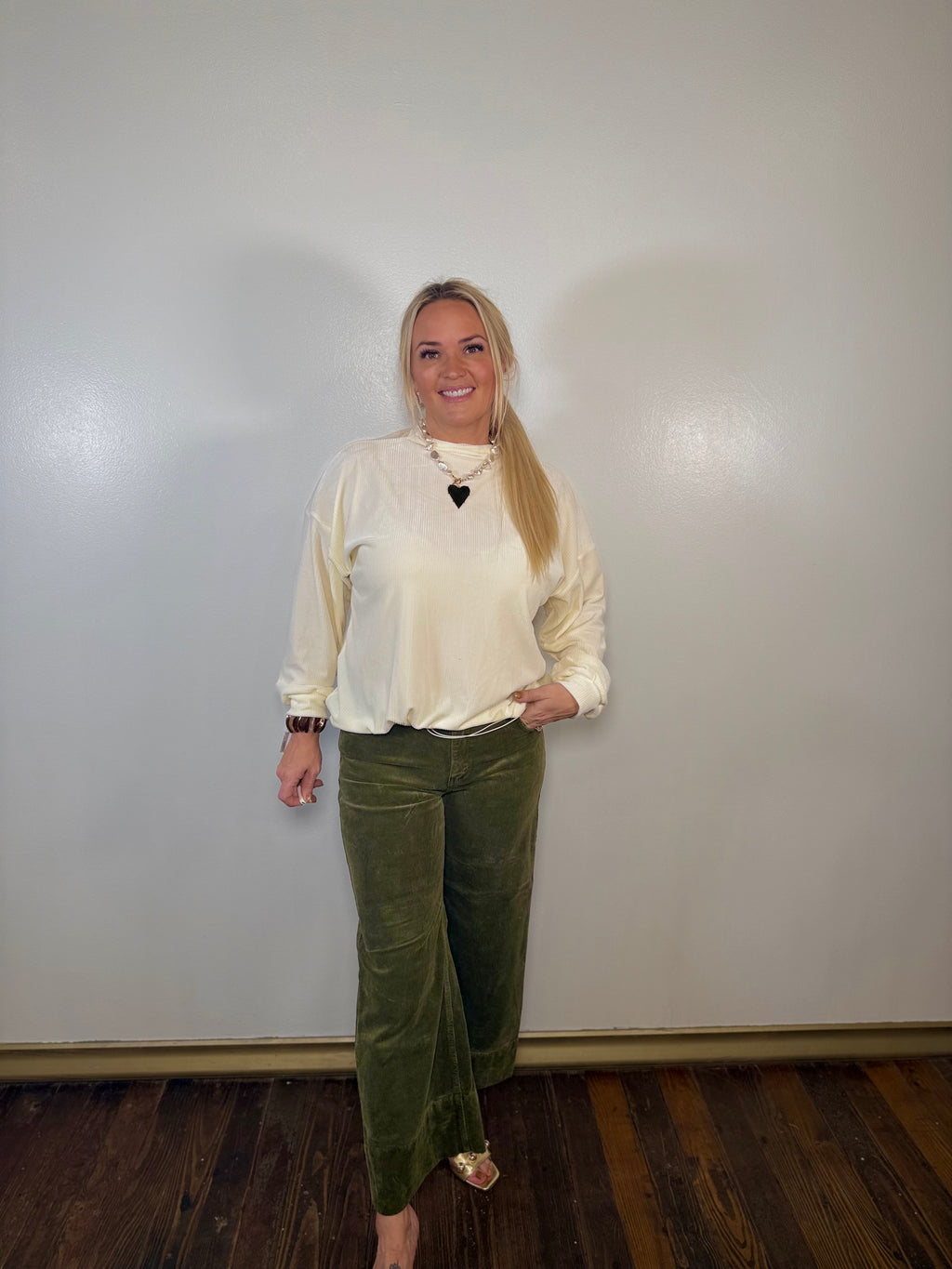 High Rise Crop Wide Corduroy Pants | Risen Jeans | PLUS SIZE AVAILABLE