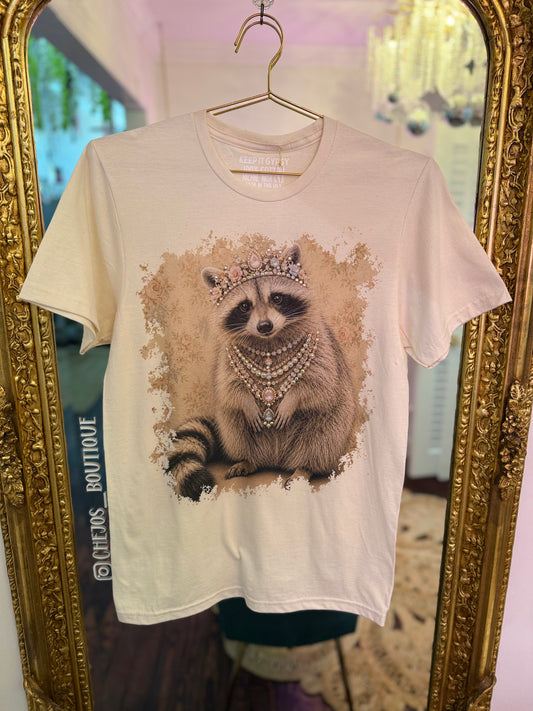 Wild Raccoon Wallpaper Graphic Tee