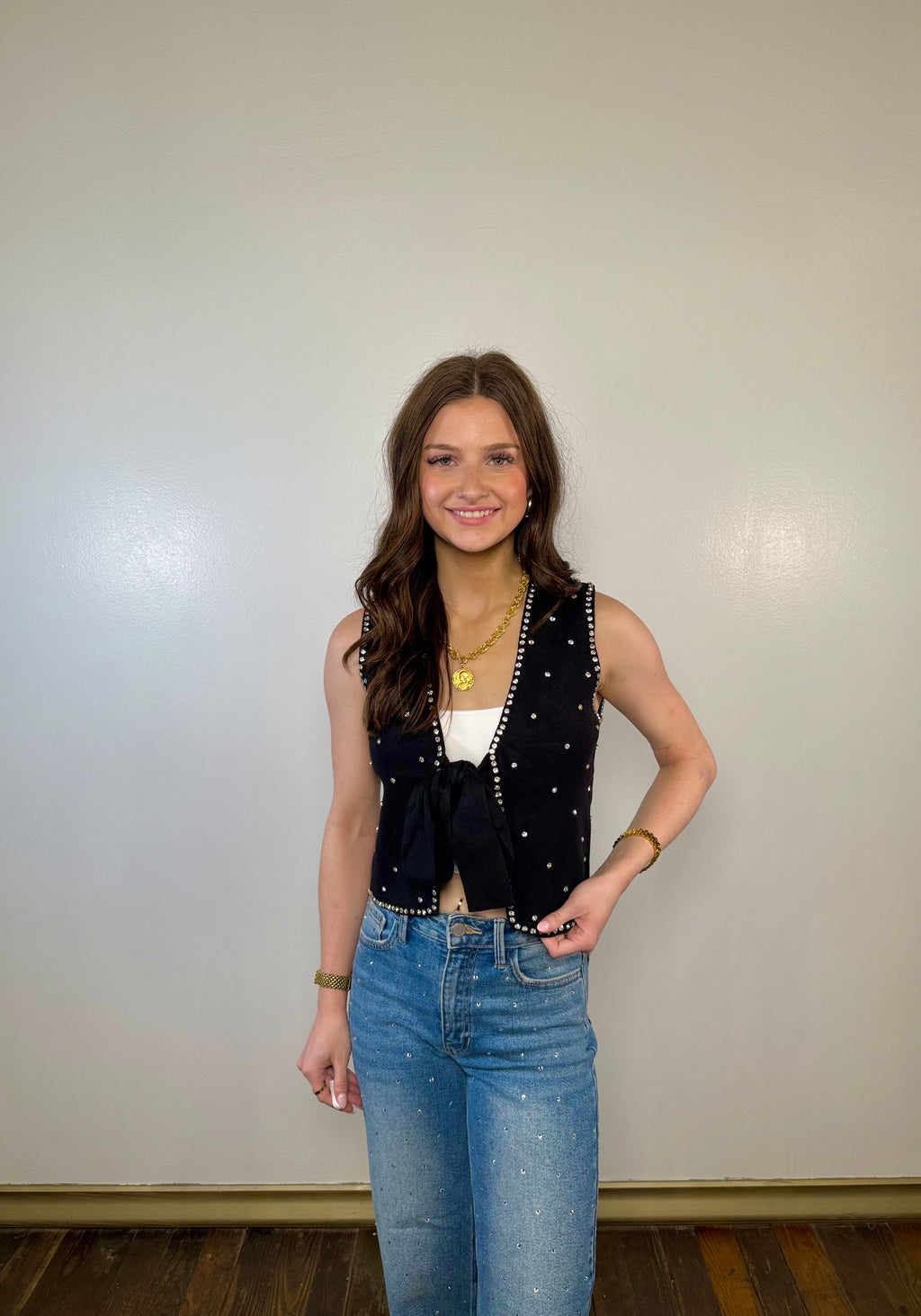 Bella Rhinestone Vest