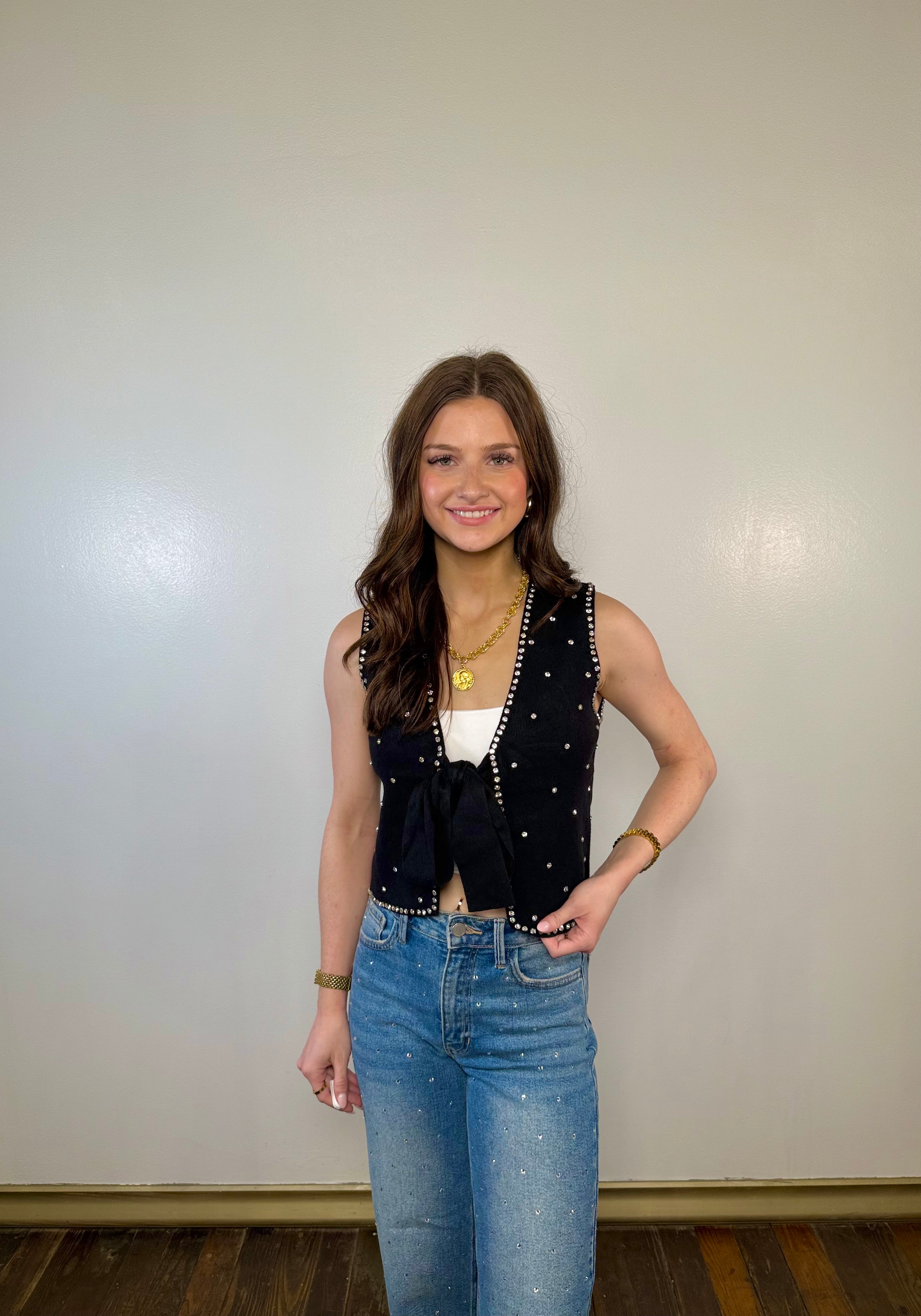 Bella Rhinestone Vest