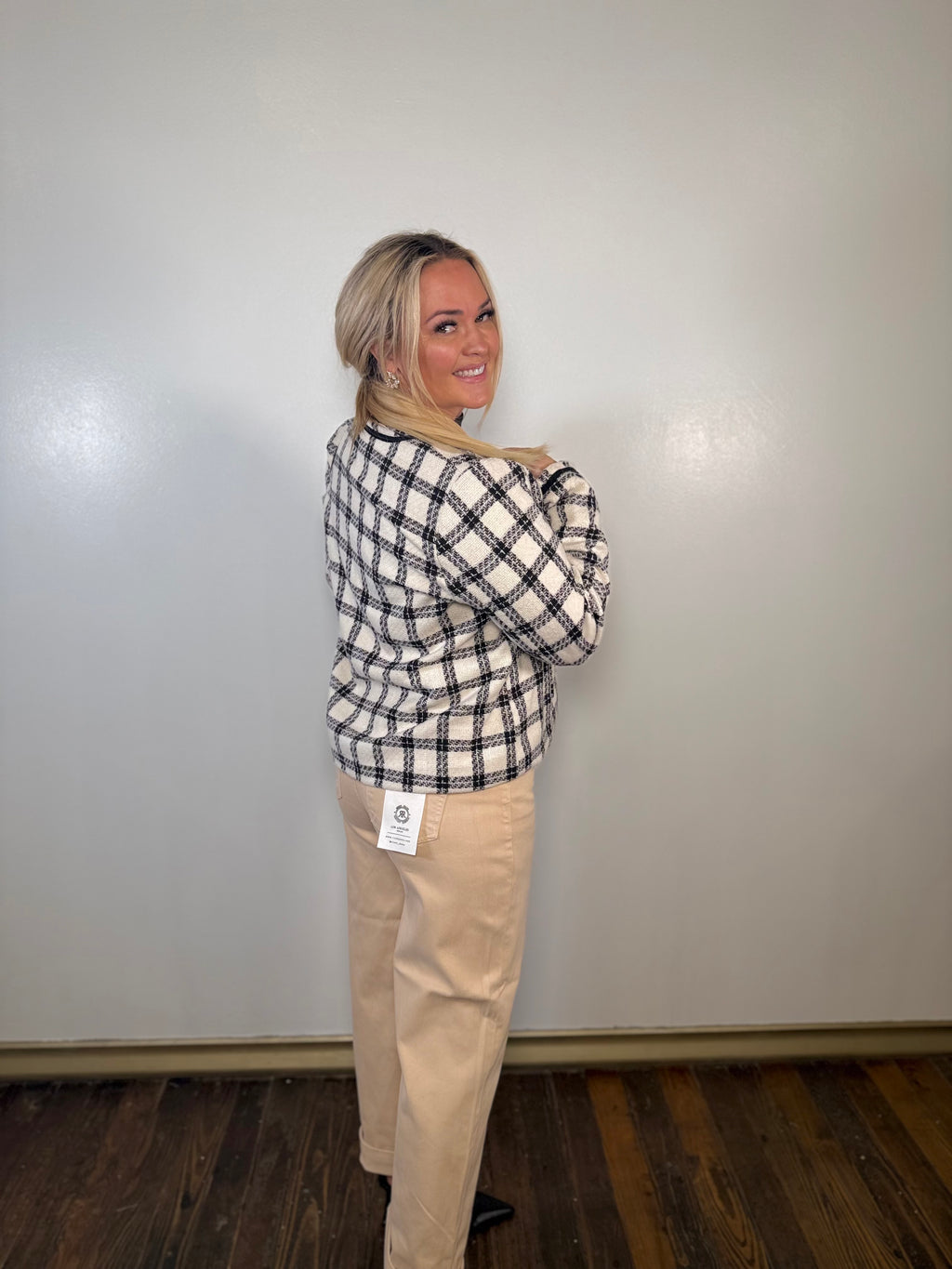 Plaid Checker Print Jacket