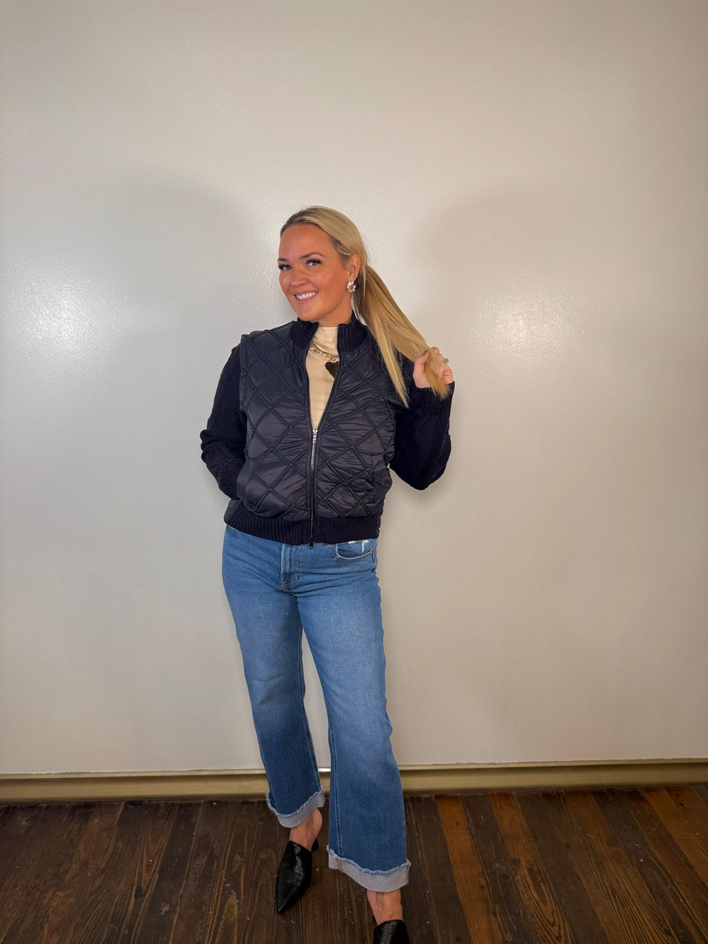 Weekend Retreat Quilted Sweater Jacket