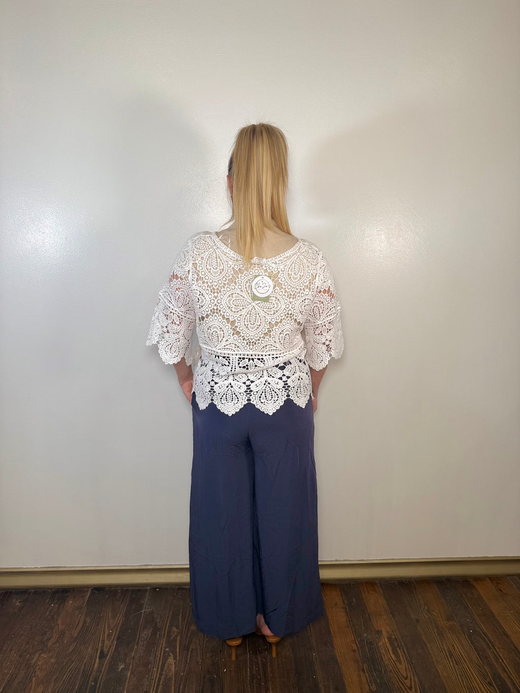 Hollow & Hem Crochet Lace Top